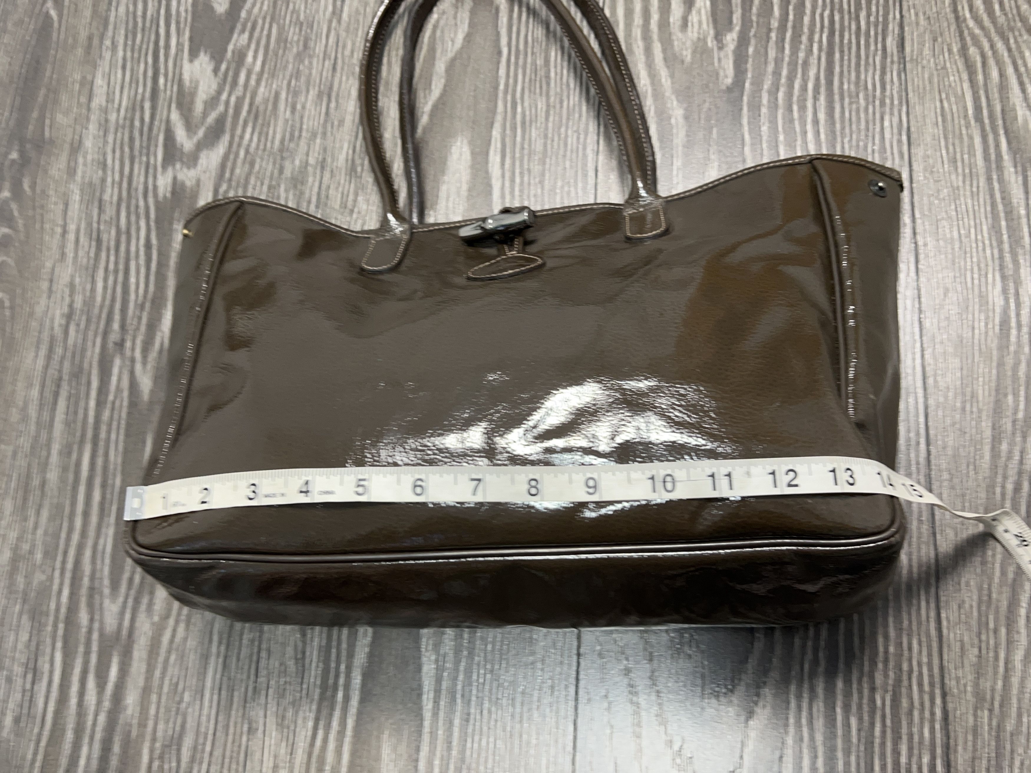 Longchamp Paris Roseau Patent Leather Tote Bag Handle Shoulder Bag Size ONE SIZE - 9 Thumbnail