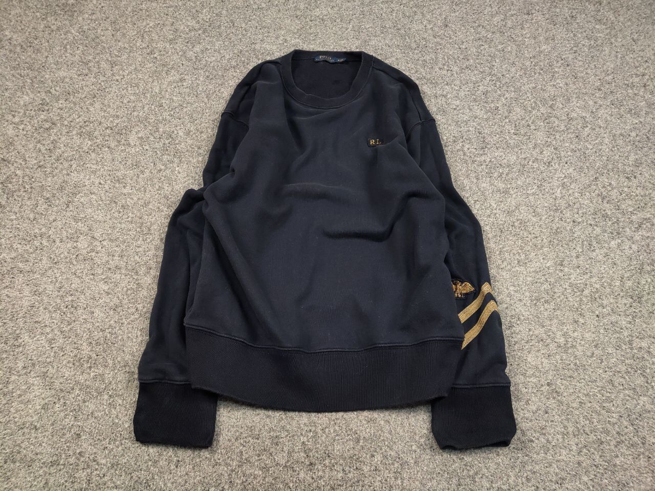 Polo Ralph Lauren Polo Ralph Lauren nau Blue Logo Crew Check Sweatshirt Size US M / EU 48-50 / 2 - 2 Thumbnail