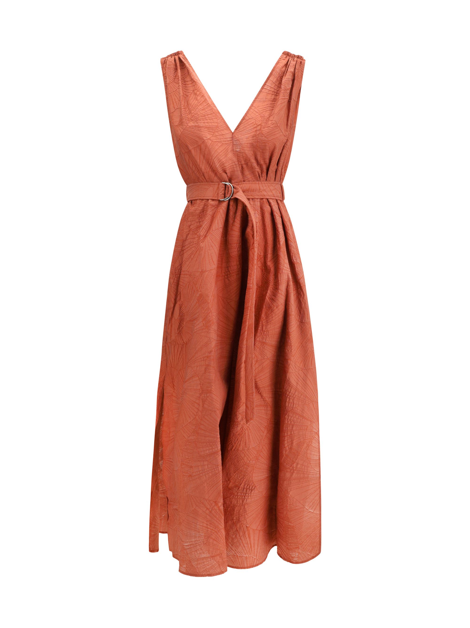 Brunello Cucinelli Midi Dress with floral motif Size L / US 10 / IT 46 - 1 Thumbnail