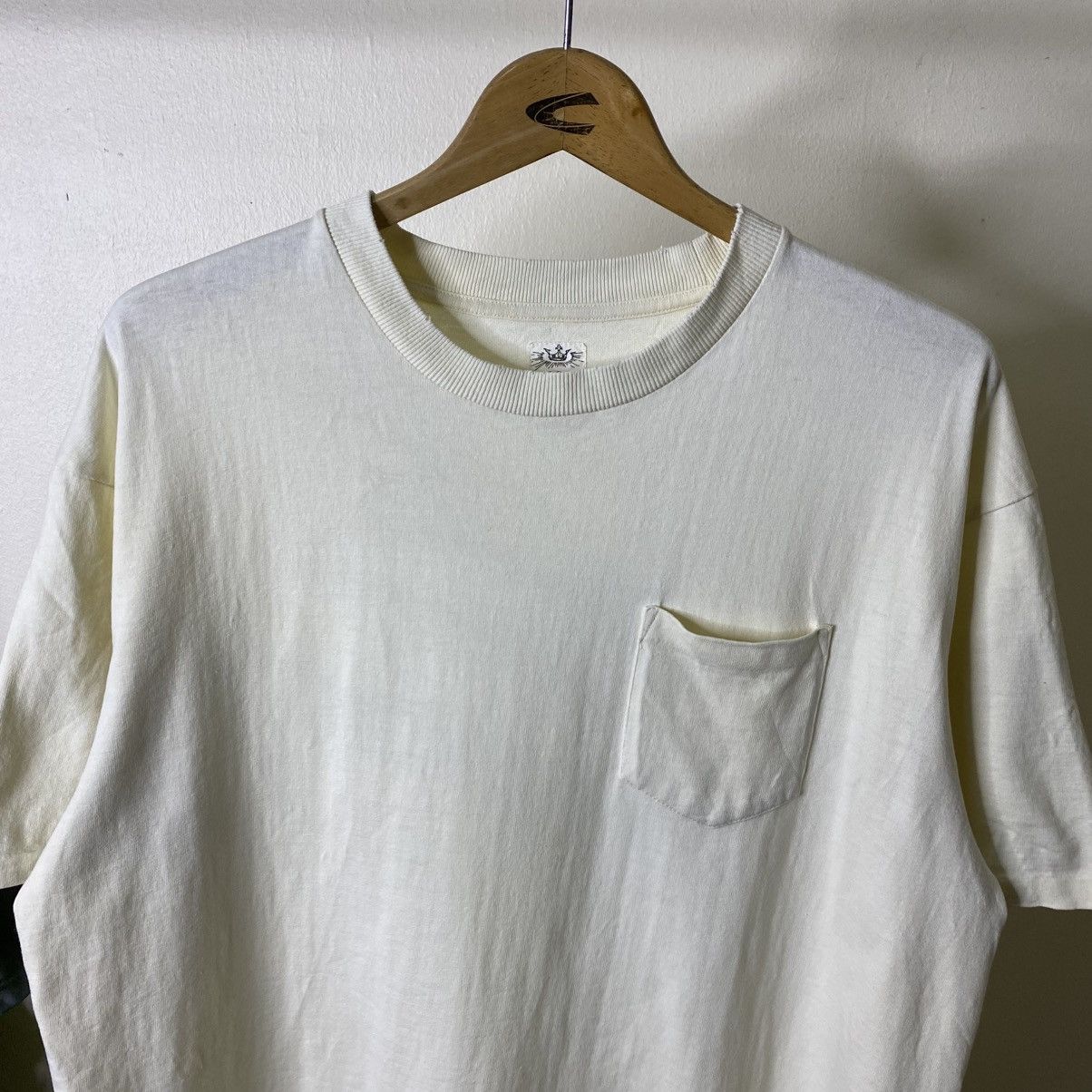 ANATOMICA Single Pocket Soft Yellow Blank T Shirt Size US XL / EU 56 / 4 - 2 Thumbnail