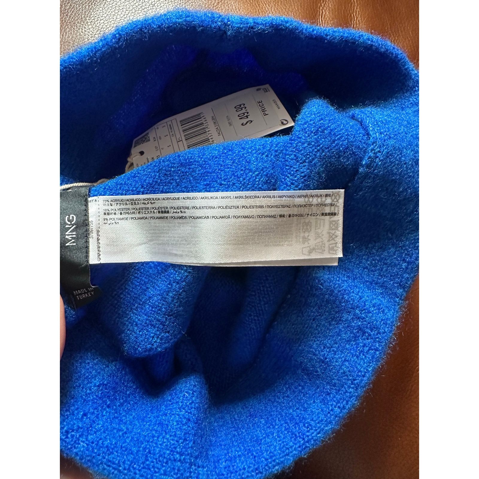 Mango Mango Blue Mini Skirt Klein - Size Small (S) - New with Tags Size 26" / US 2 / IT 38 - 6 Thumbnail