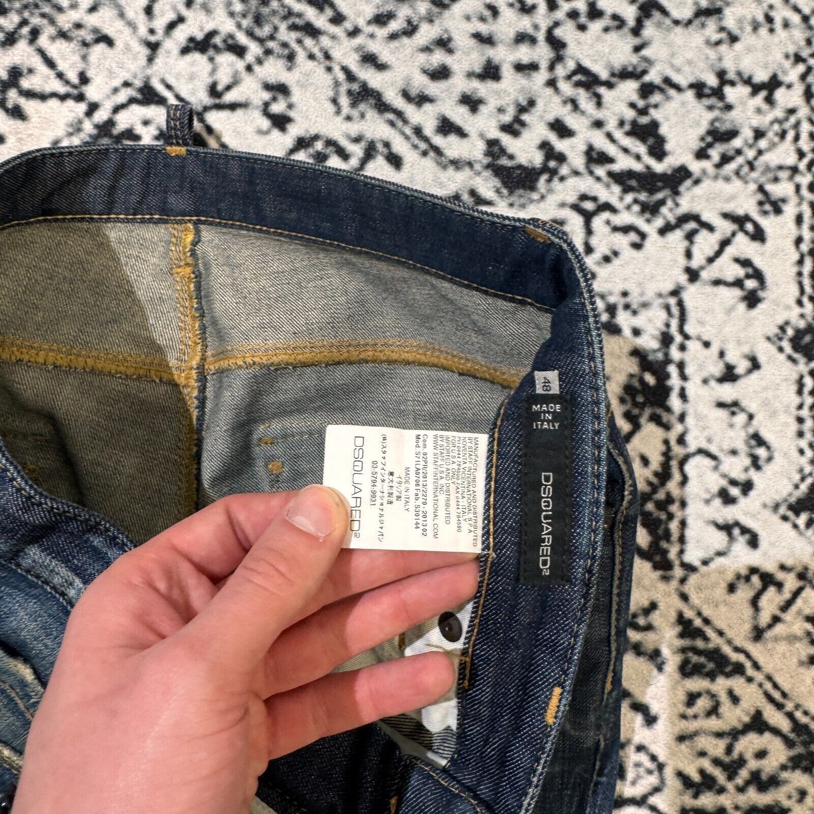 Dsquared2 × Vintage Dsquared2 Blue Cotton Denim Pants Size 48 IT Faded Ripped Size US 35 - 12 Thumbnail