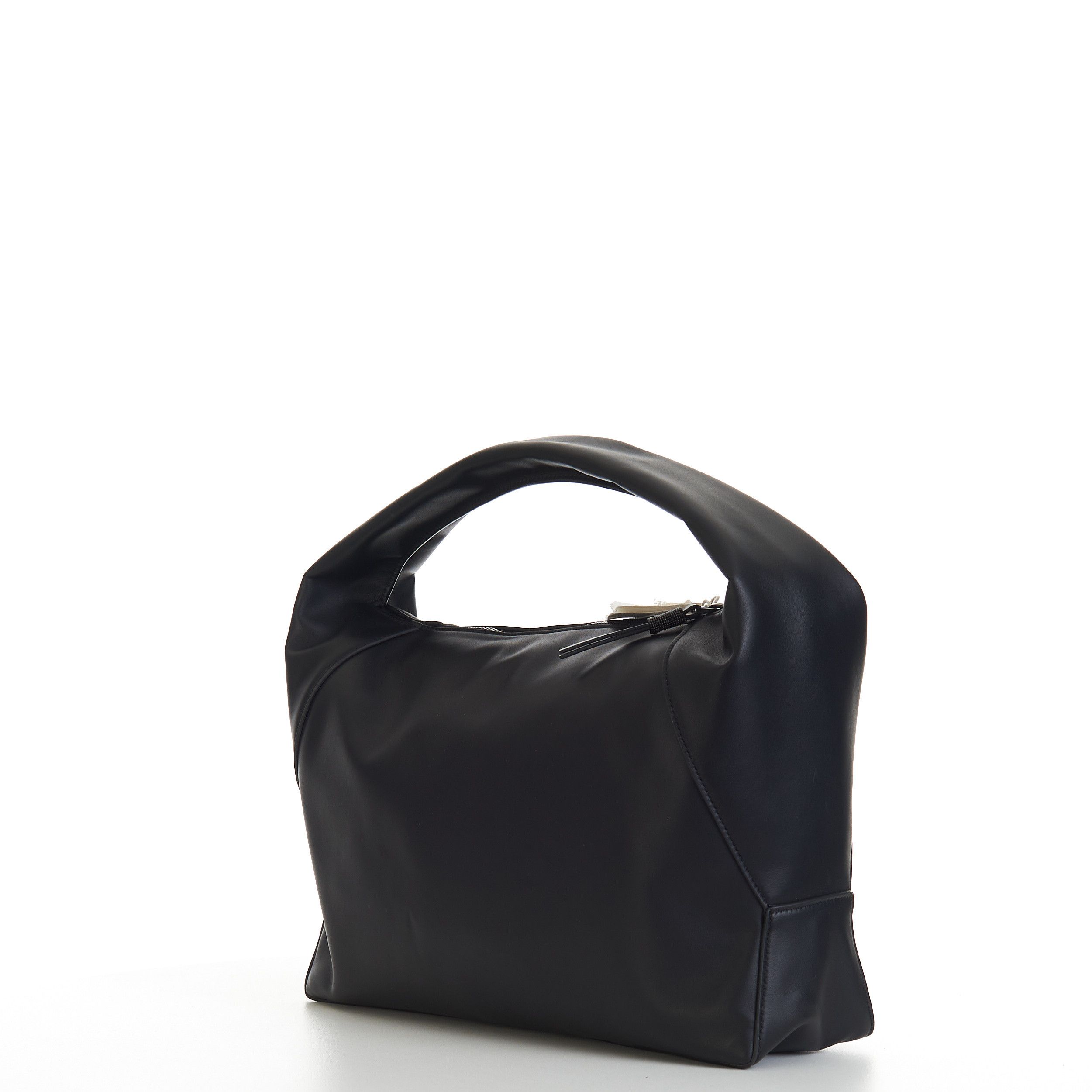 Brunello Cucinelli Hobo Bag In Black Calfskin Leather Size ONE SIZE - 6 Thumbnail