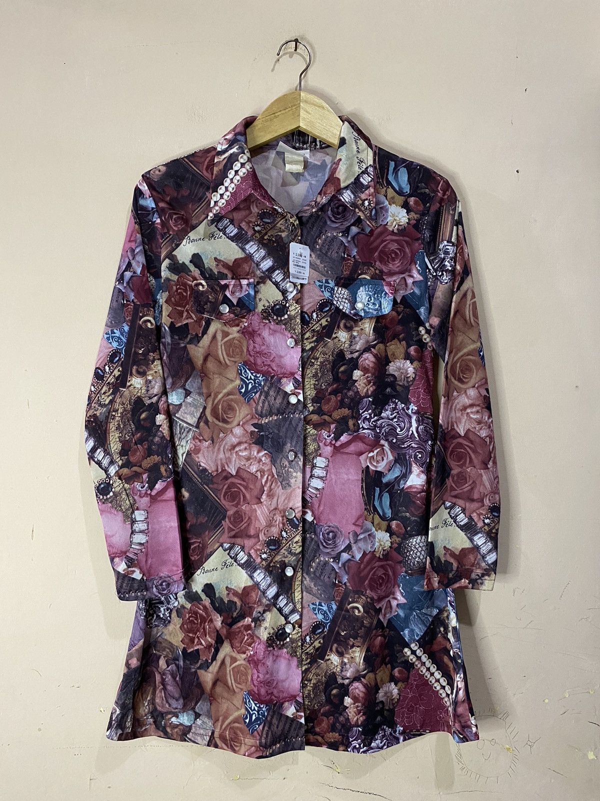 Japanese Brand × Vintage Rare Pandora Casuals Crazy Art Button Up Shirt Size ONE SIZE - 1 Thumbnail
