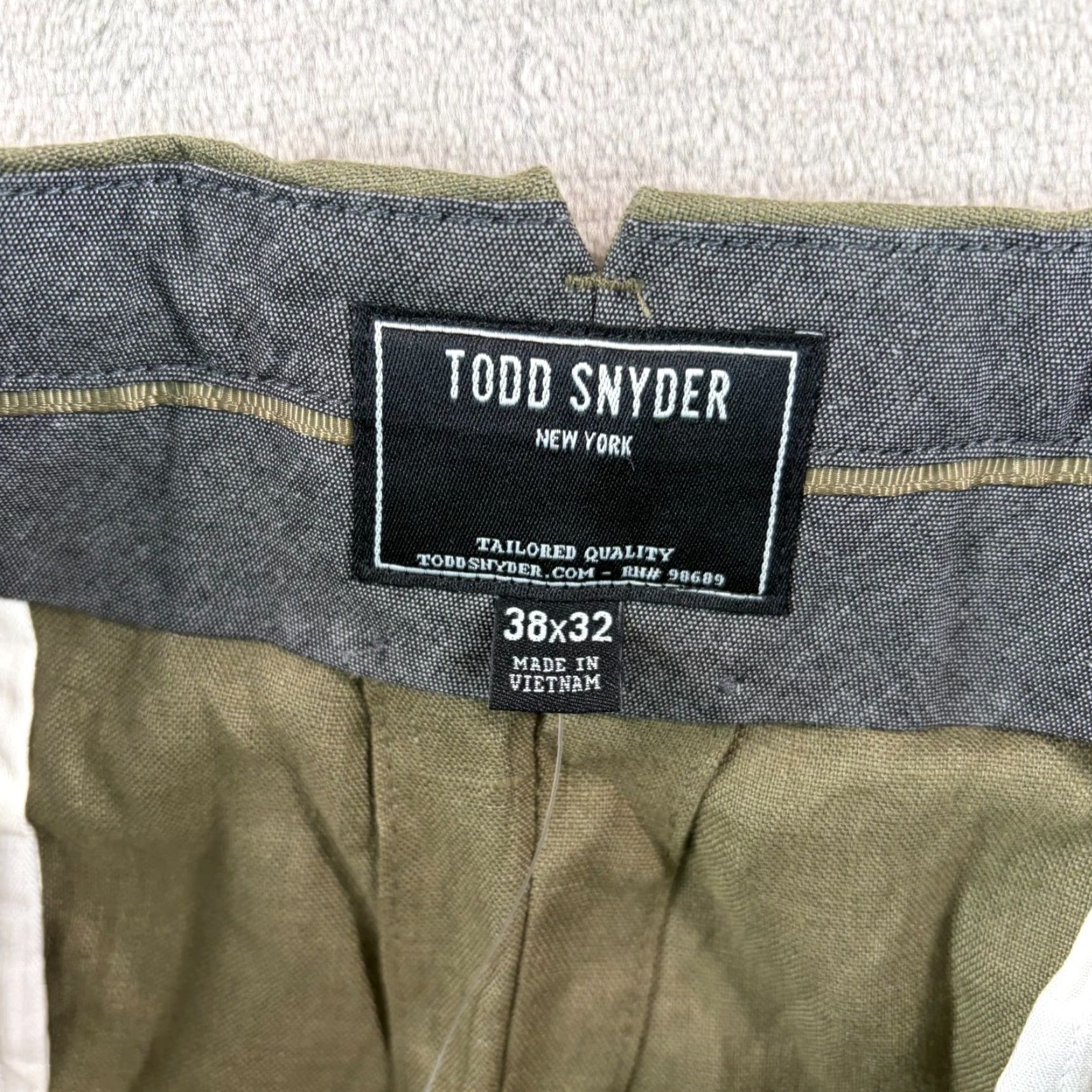 Todd Snyder Todd Snyder Irish 100% Linen Side Tab Trouser Surplus Olive Men 38x32 NWT 98 Size US 38 / EU 54 - 2 Thumbnail