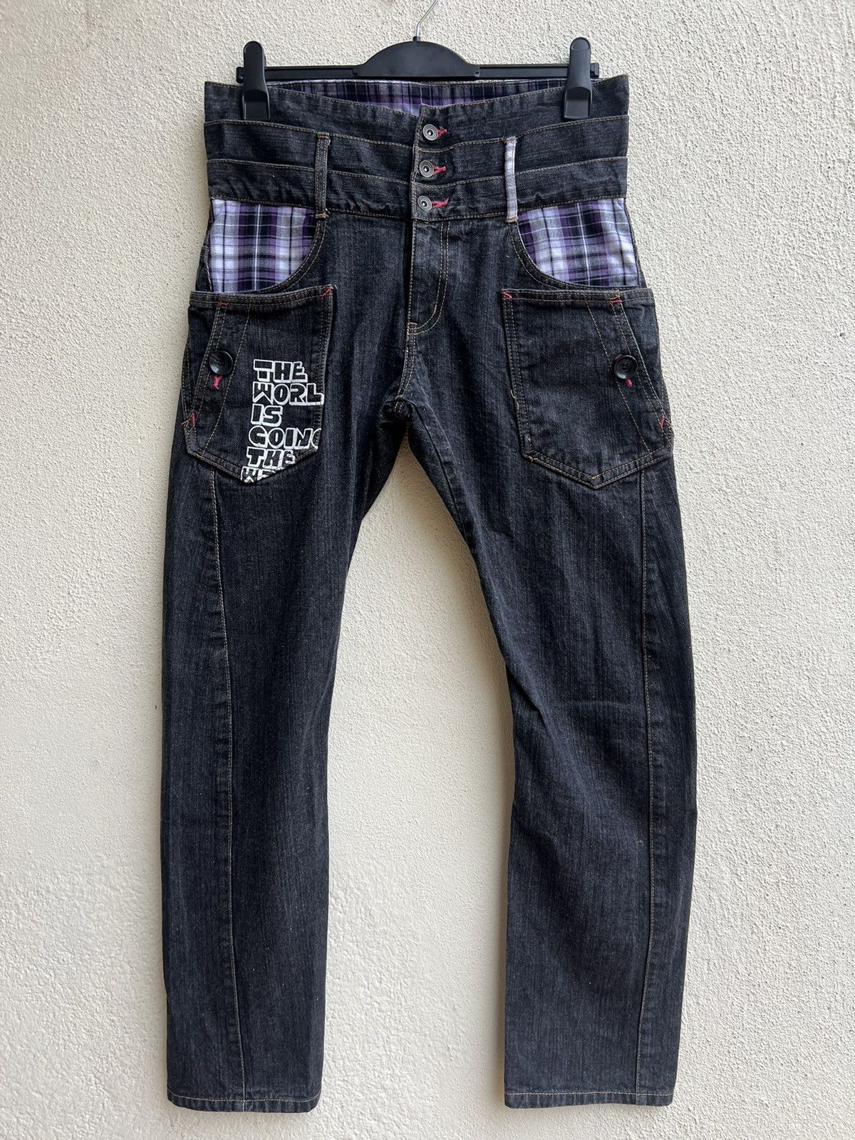 Japanese Brand Rare! Rimaster Japan Triple Waist Denim Jeans Size US 32 / EU 48 - 6 Thumbnail