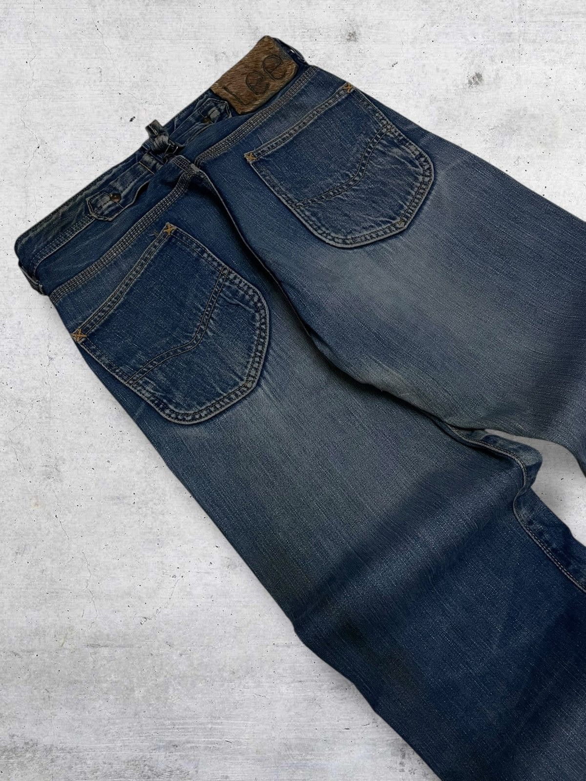 Lee VINTAGE LEE OG 90S DESIGNER BUCKLE SELVEDGE DENIM Size US 29 - 14 Thumbnail