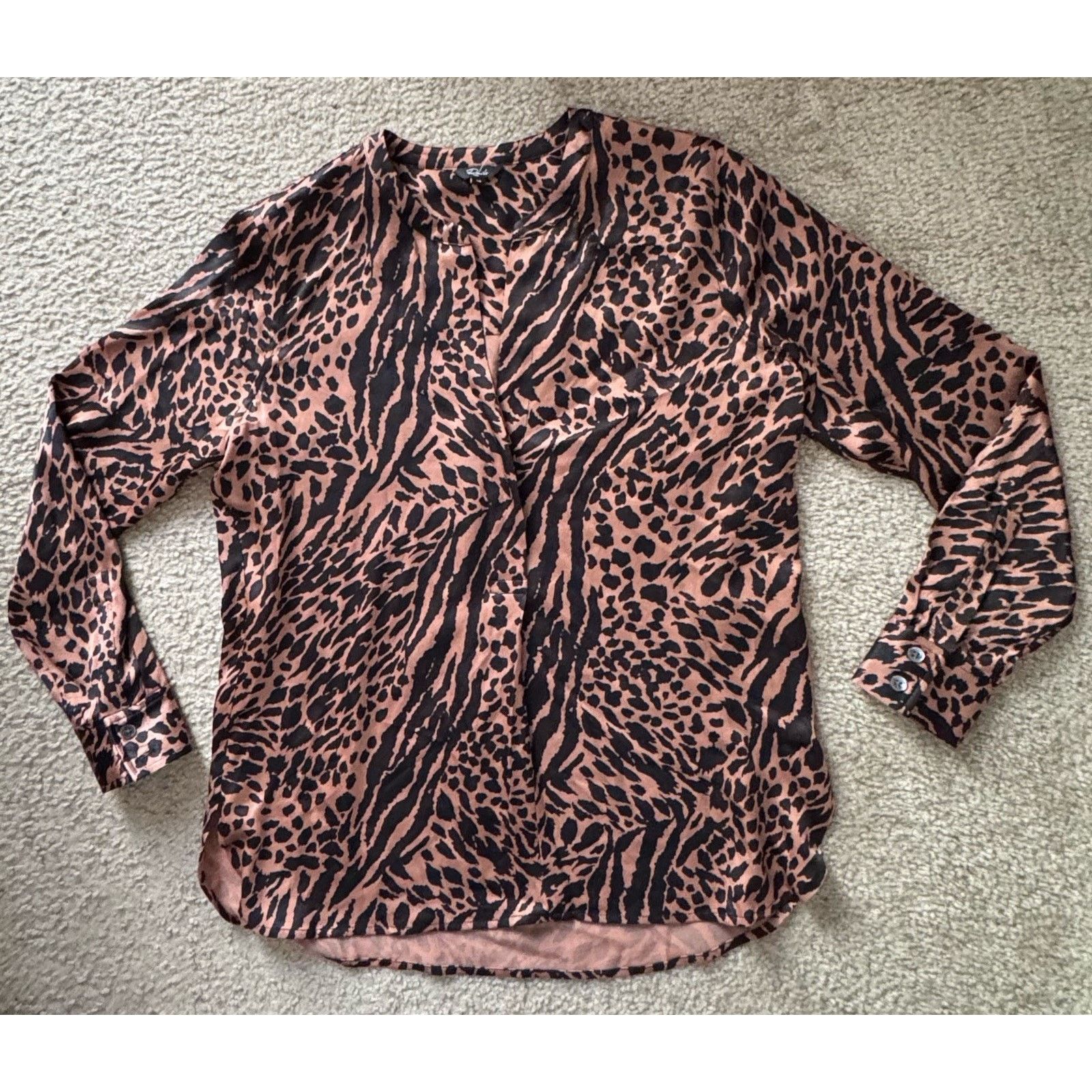 Rails Rails Pearl Cinnamon Animal Print Popover Blouse X-small xs Size XS / US 0-2 / IT 36-38 - 2 Thumbnail