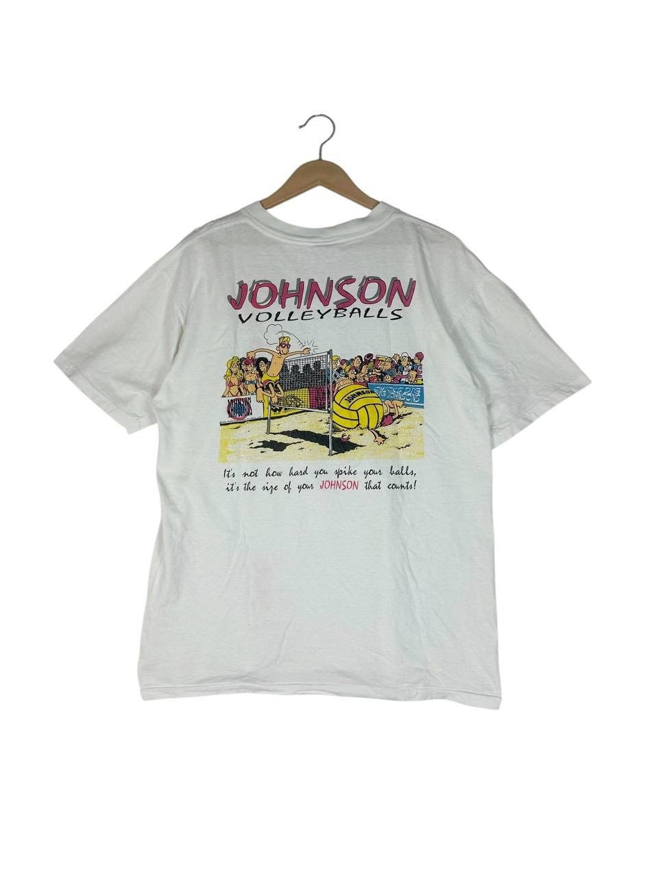 Vintage Vintage 90s Big Johnson Volleyball T-Shirt – Sexy Girl Size US XL / EU 56 / 4 - 1 Thumbnail