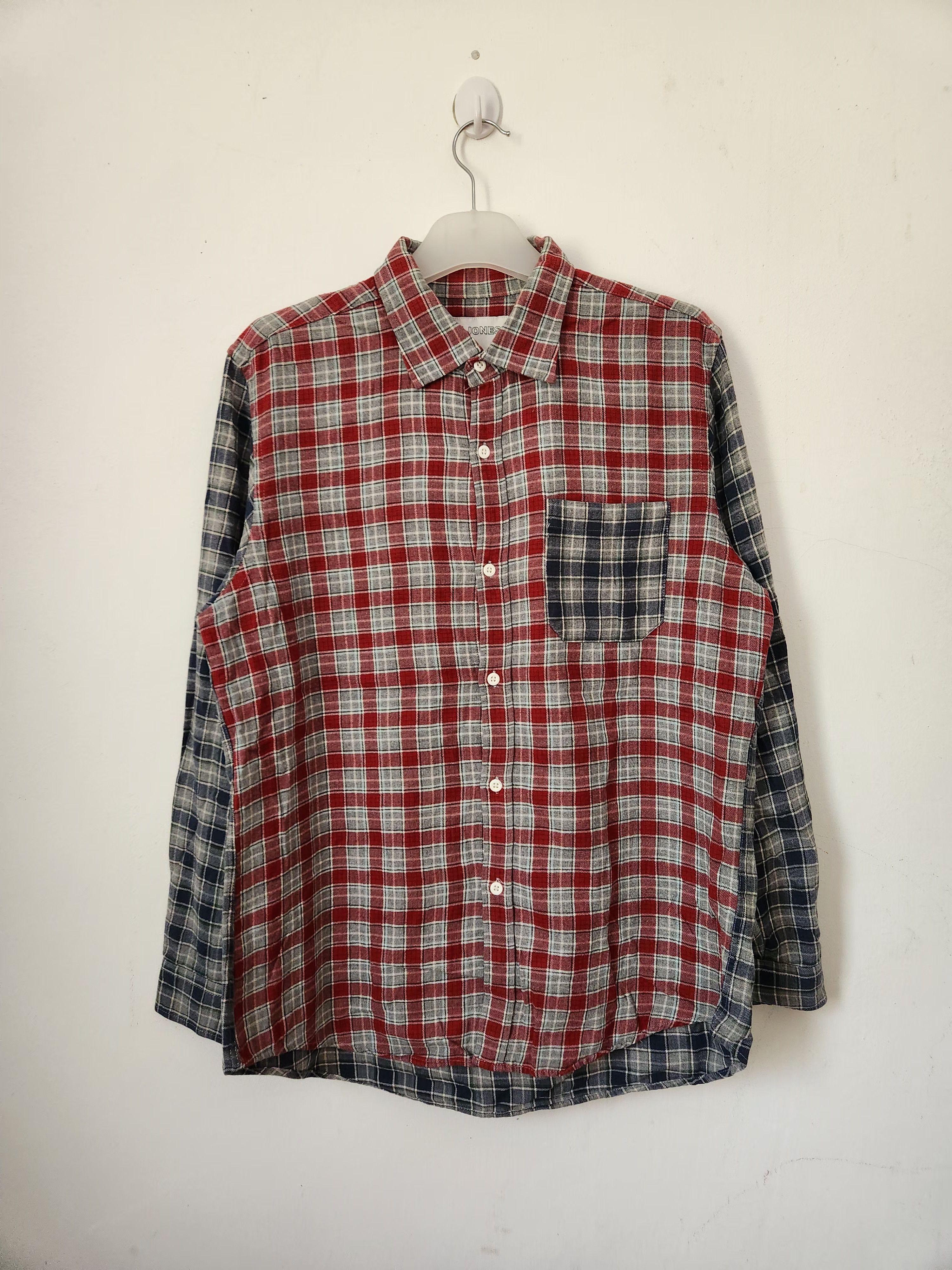 Kim Jones Kim Jones Men Flannel Check Colour Block Shirt Size US L / EU 52-54 / 3 - 2 Thumbnail