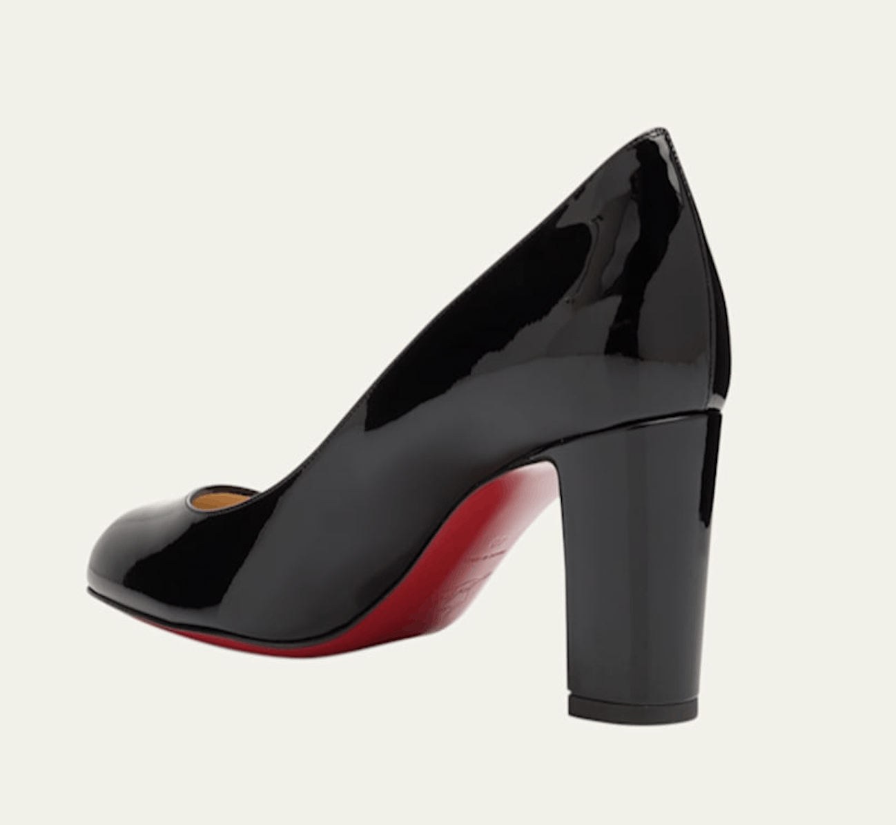 Christian Louboutin Cadrilla 70 Black Patent Leather Block Heel Classic Pump 35 Size US 5 / IT 35 - 11 Thumbnail