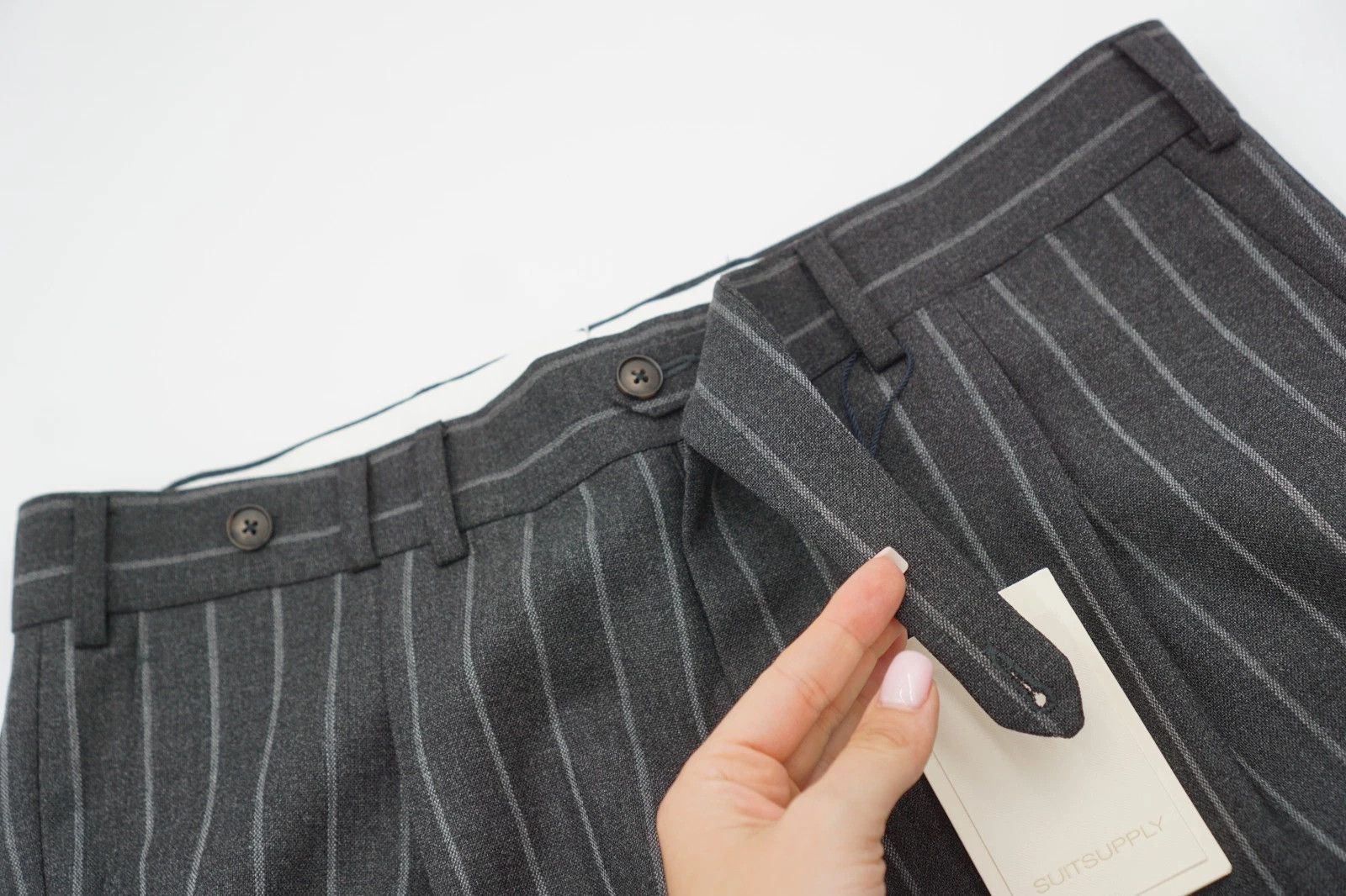 Suitsupply Men Suitsupply Pants Grey Pure Wool Blake Single Pleat US38 Size 38R - 3 Thumbnail