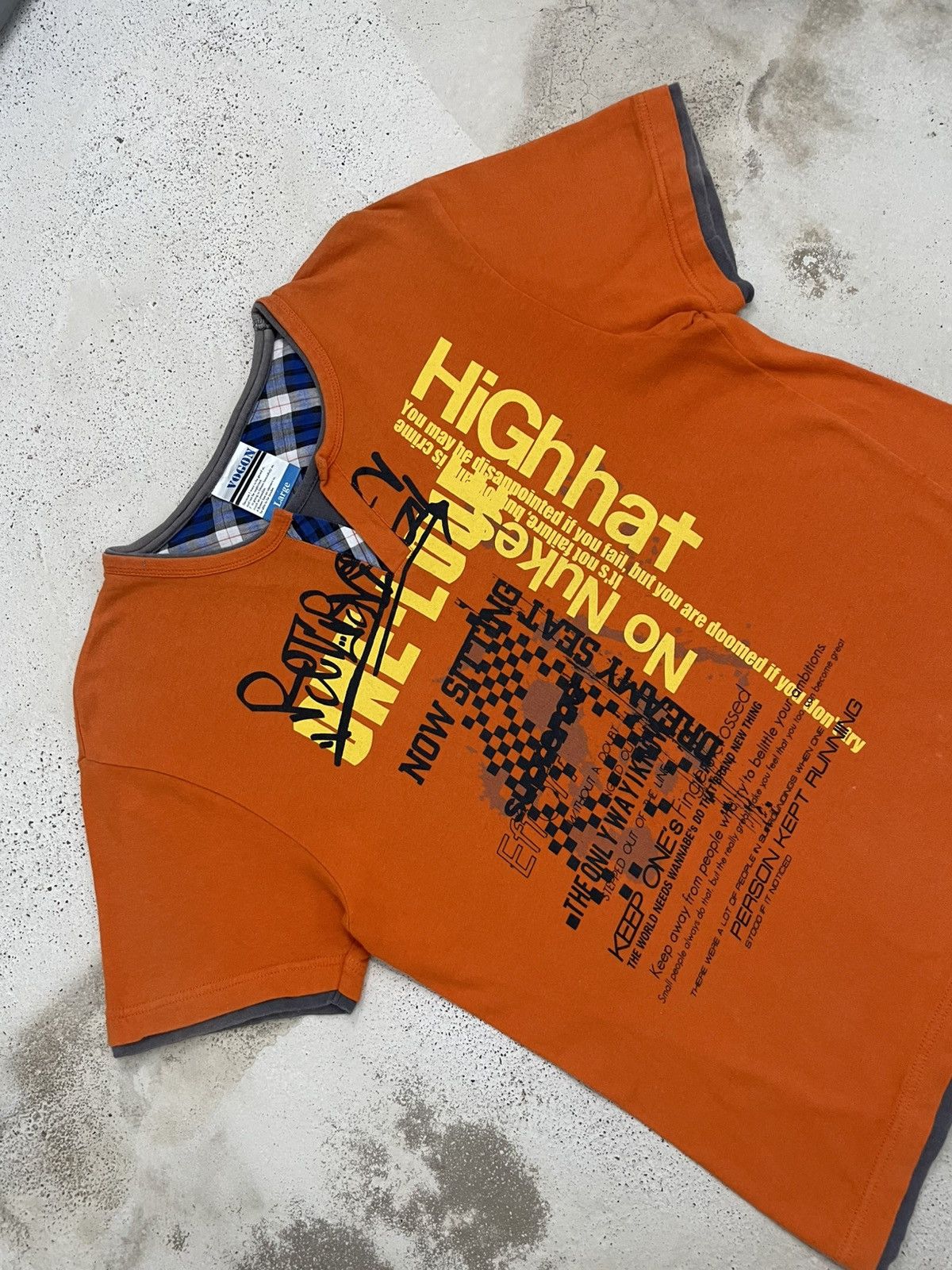 Japanese Brand Vogon Art Graffiti Painting Tartan Plain Collar V Layered Size US M / EU 48-50 / 2 - 4 Thumbnail