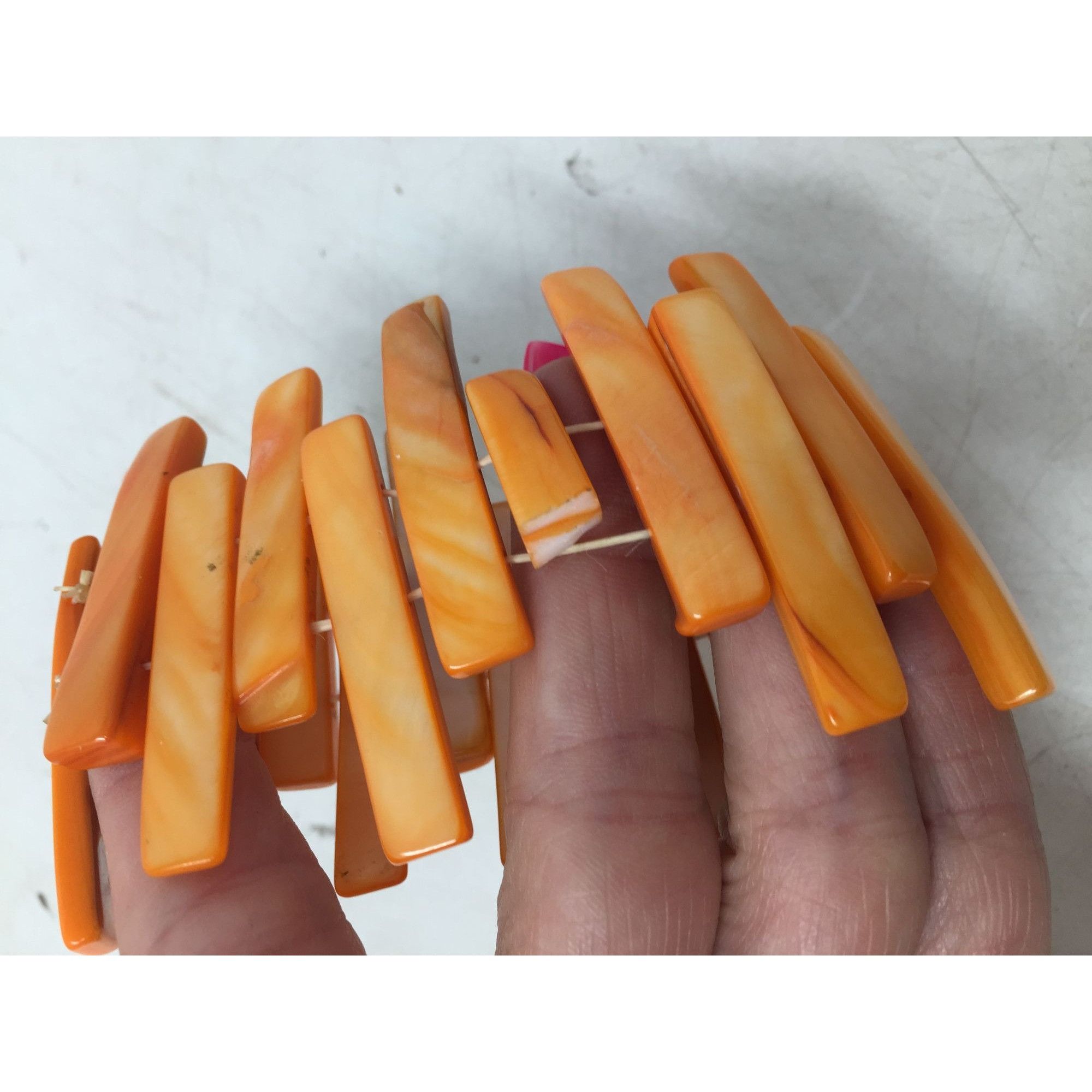 Other Women's Stretchy Chunky Orange Bracelet Size ONE SIZE - 6 Thumbnail