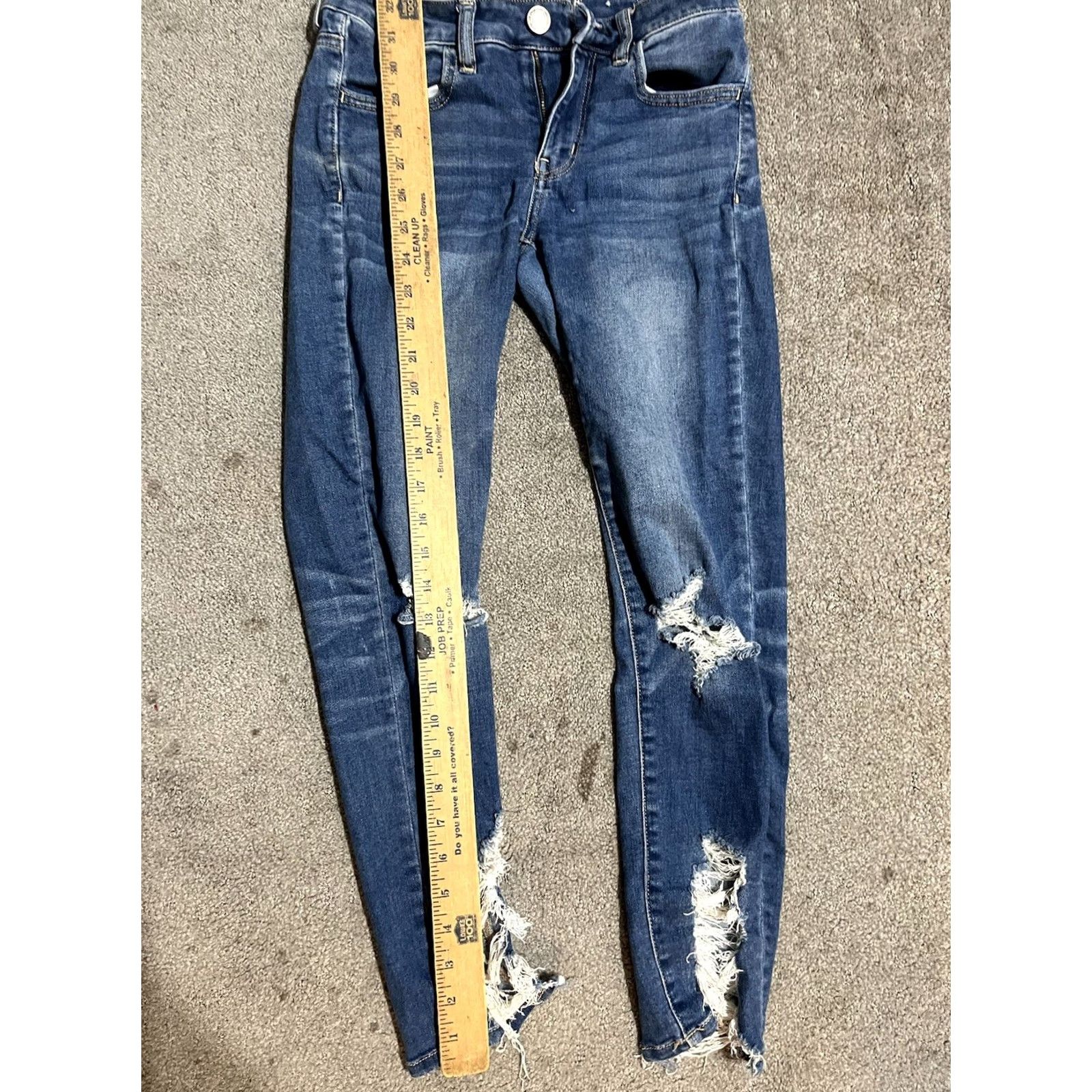 American Eagle Outfitters American Eagle Outfitters Jeans Crop Jeans Distressed 4 Blue Denim Slim 5-Pocket Womens Low Rise 26in Inseam Regular Size 4 Size 27" / US 4 / IT 40 - 7 Thumbnail