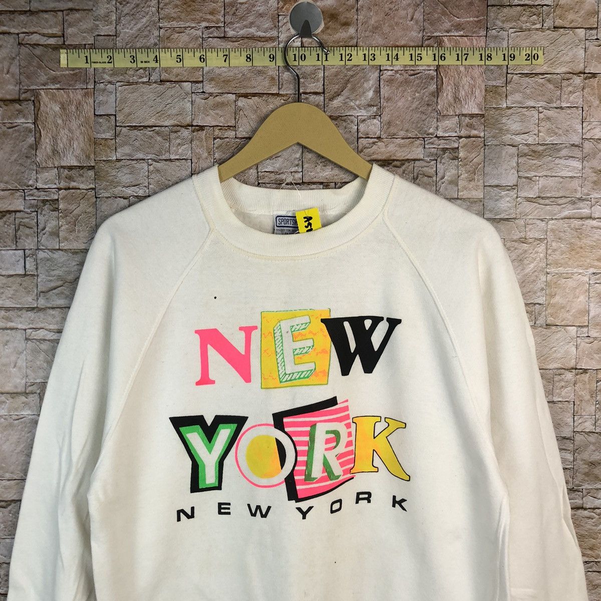Vintage Sportswear Mitsuo Playboy New York White Sweatshirt #A515 Size US S / EU 44-46 / 1 - 2 Thumbnail