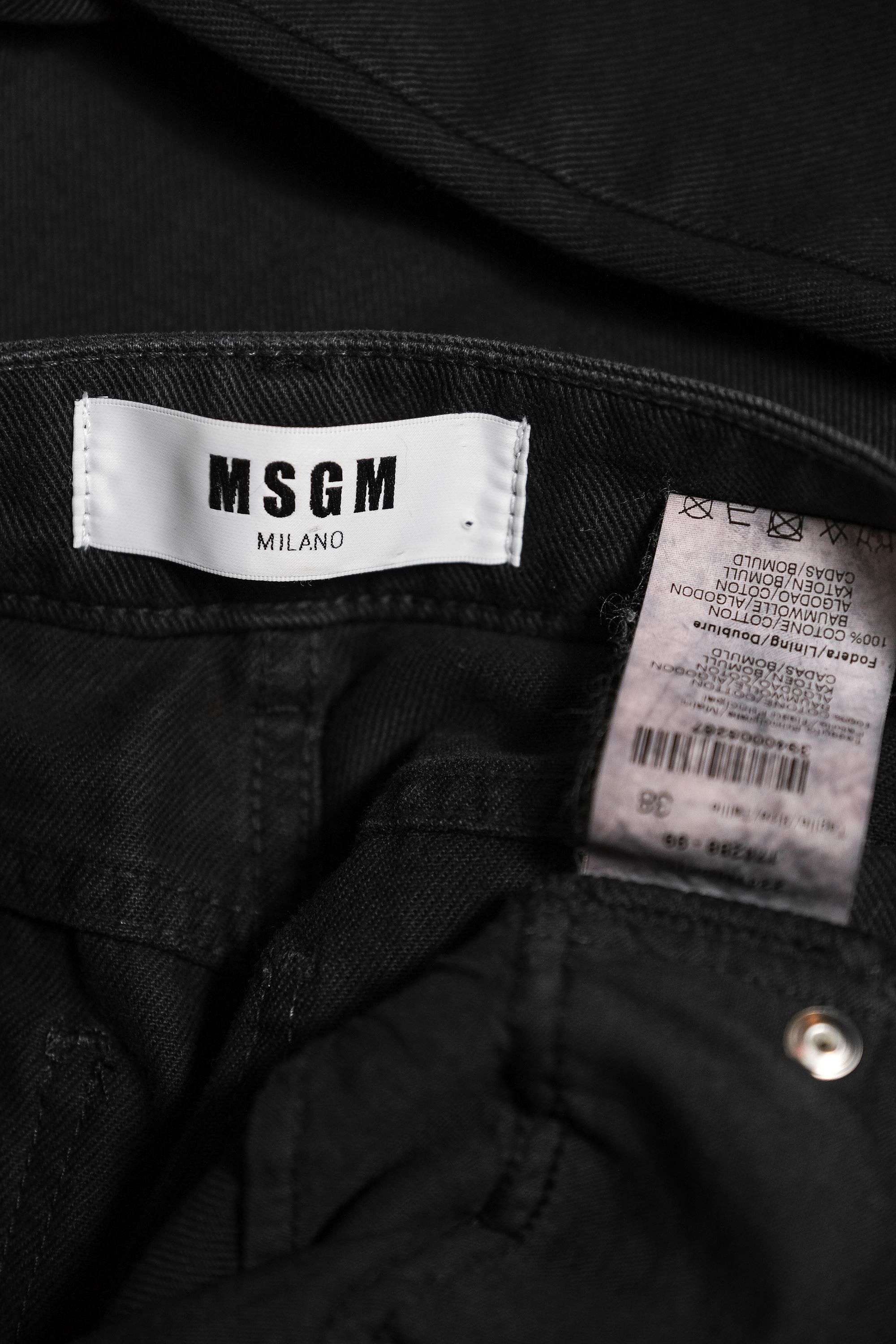 MSGM MSGM Black Denim Flared Jeans Size 29" - 6 Thumbnail
