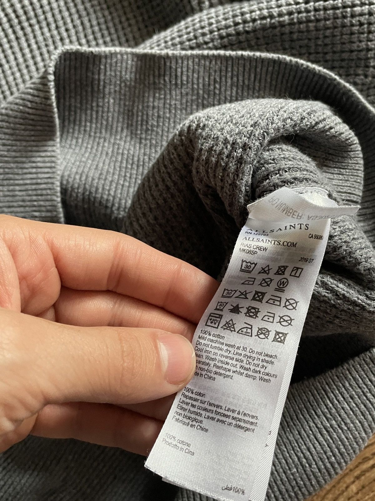 Allsaints × Vintage Vintage Grey Sweater Knitwear Crochet Allsaints Logo Basic Size US S / EU 44-46 / 1 - 5 Thumbnail