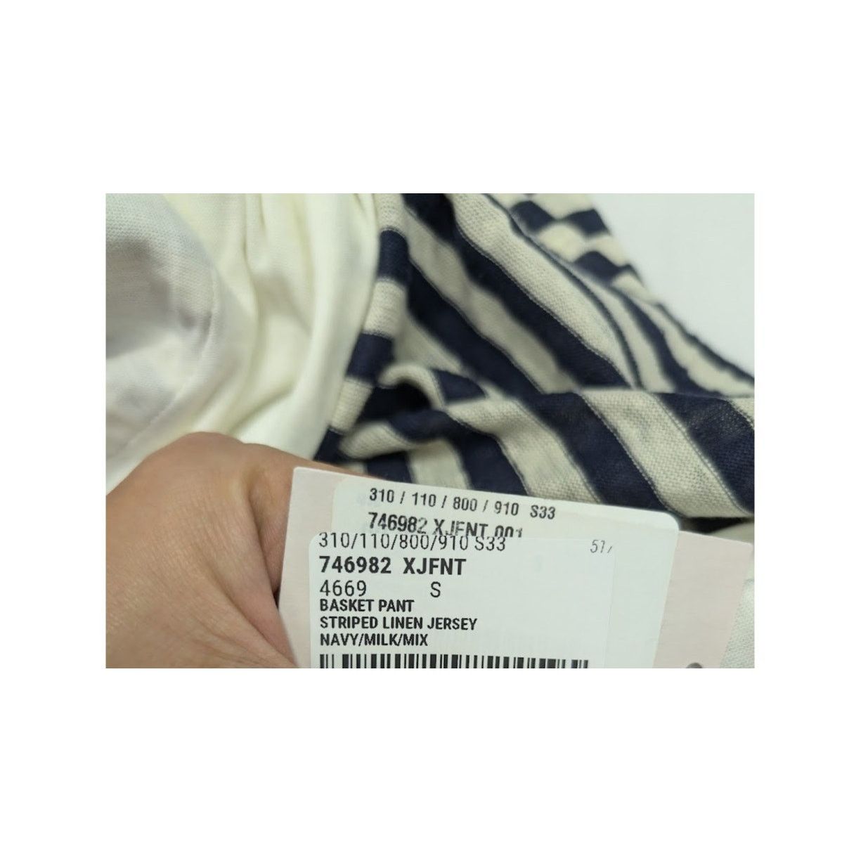 Gucci o1rshd1 Striped Linen Jersey Basket Pant in Navy/Milk Size US 30 / EU 46 - 24 Thumbnail