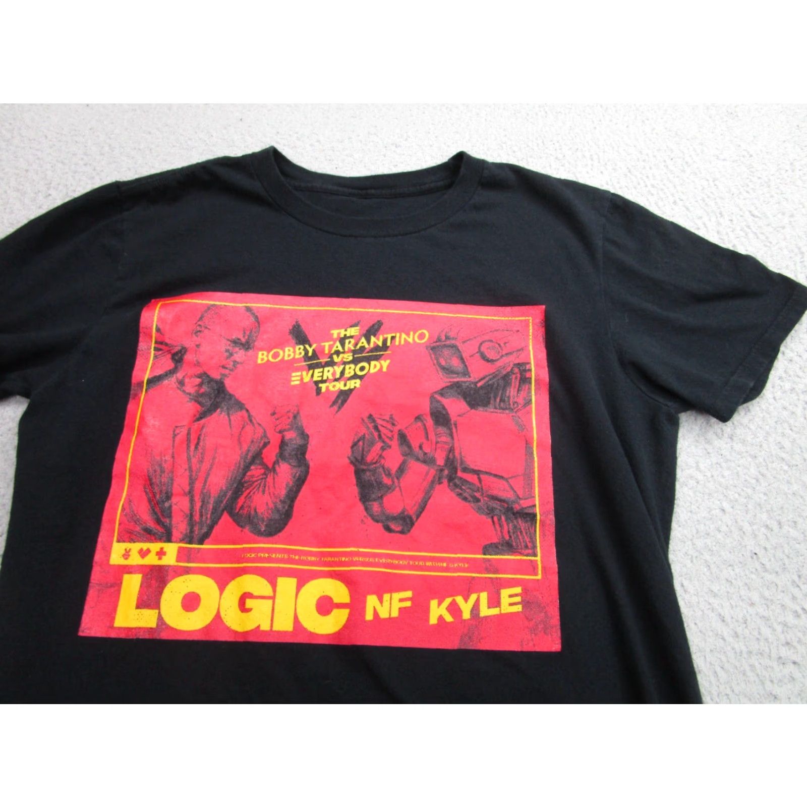 Hanes VINTAGE Logic Shirt Men’s Small Black Red Bobby Tarantino vs Everybody Tour NF Kyle Size US S / EU 44-46 / 1 - 2 Thumbnail