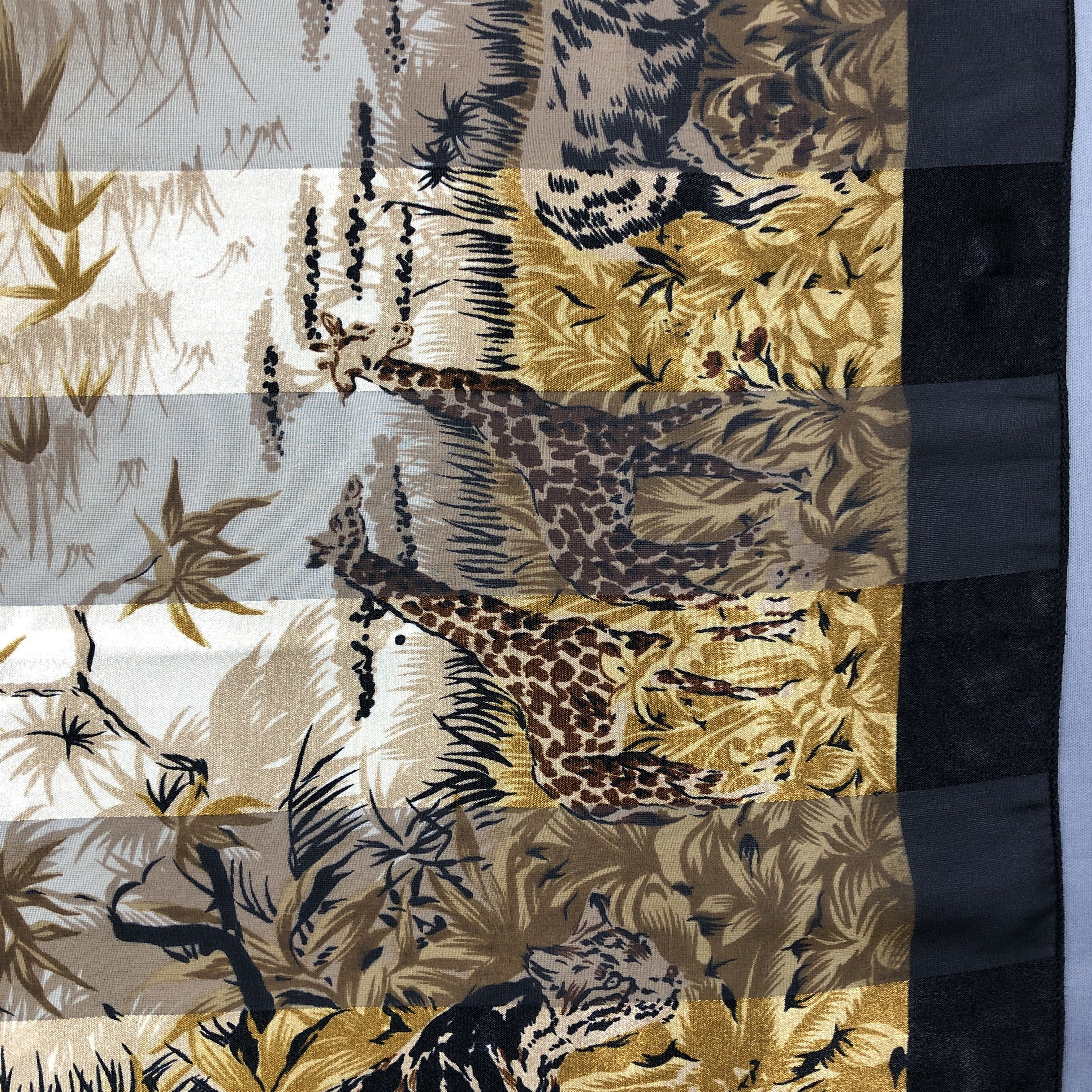 Japanese Brand Vintage Tiger Luxury SILK Scarf Twill Stole Wraps Scarves Size ONE SIZE - 7 Thumbnail