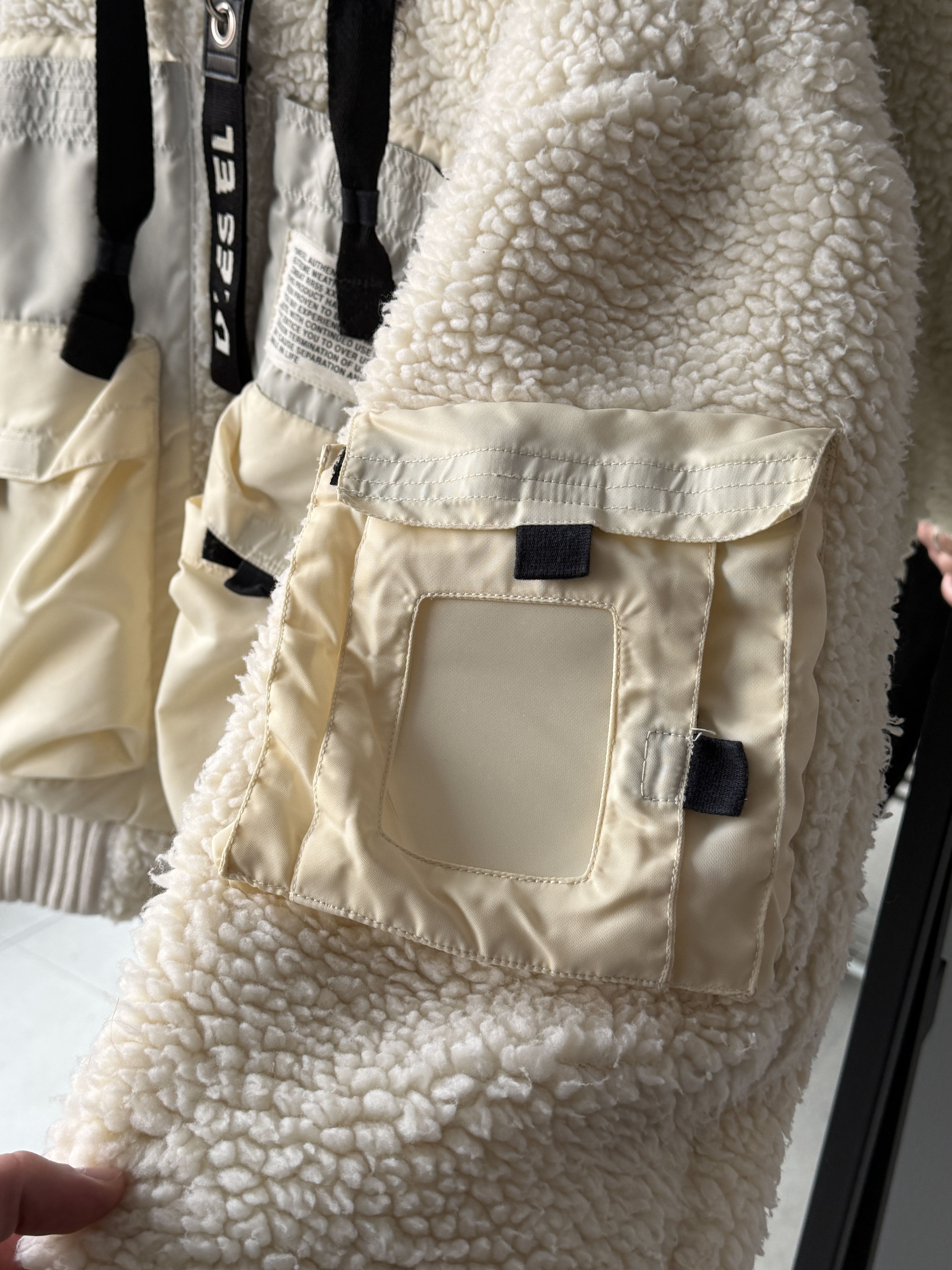 Diesel Diesel Faux-Shearling Hooded W-Patty Jacket WHITE M Size US M / EU 48-50 / 2 - 4 Thumbnail