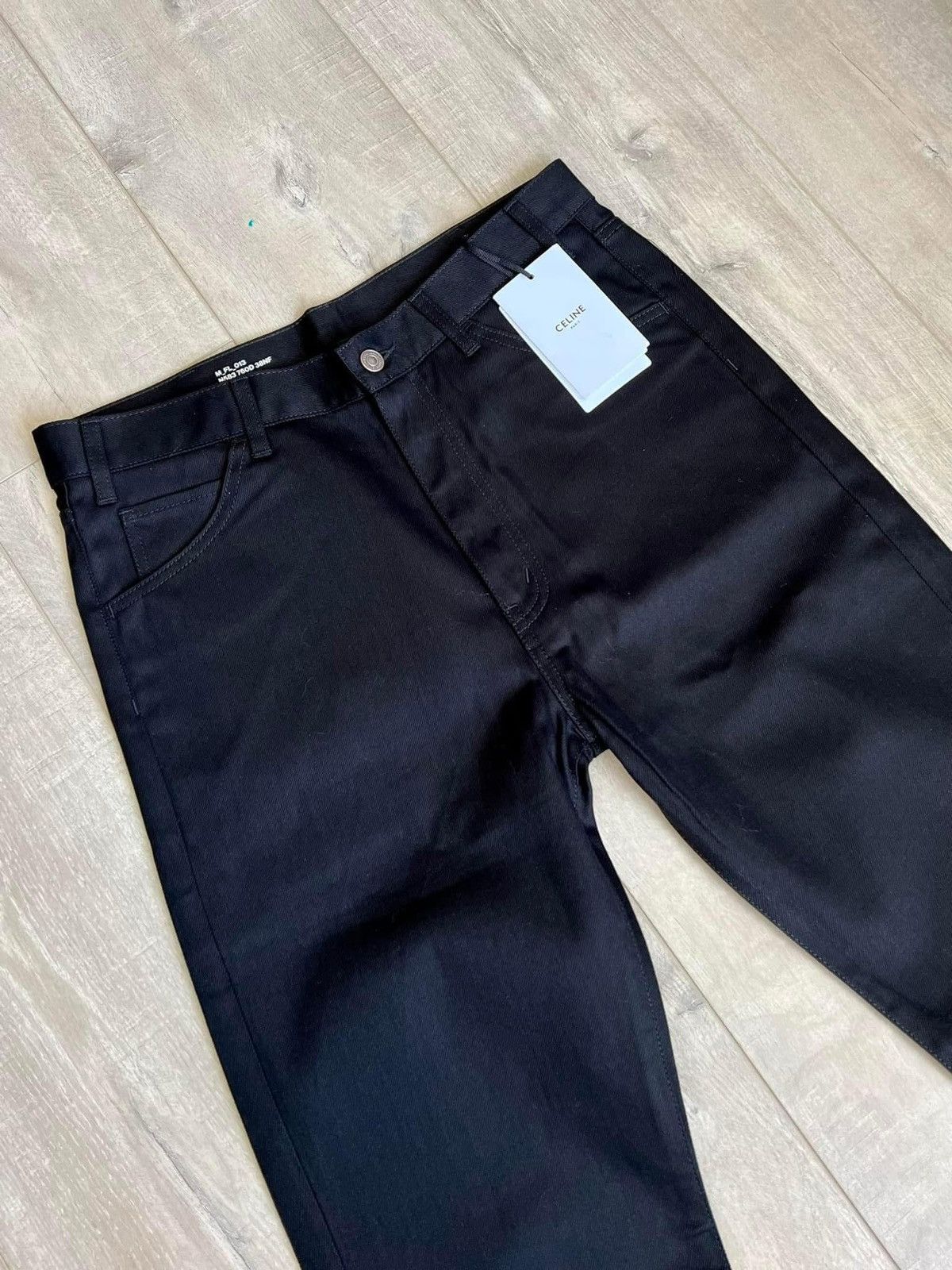 Celine × Hedi Slimane FW21 Raw Hem Dylan Flared Denim sz27 Size US 27 - 3 Thumbnail