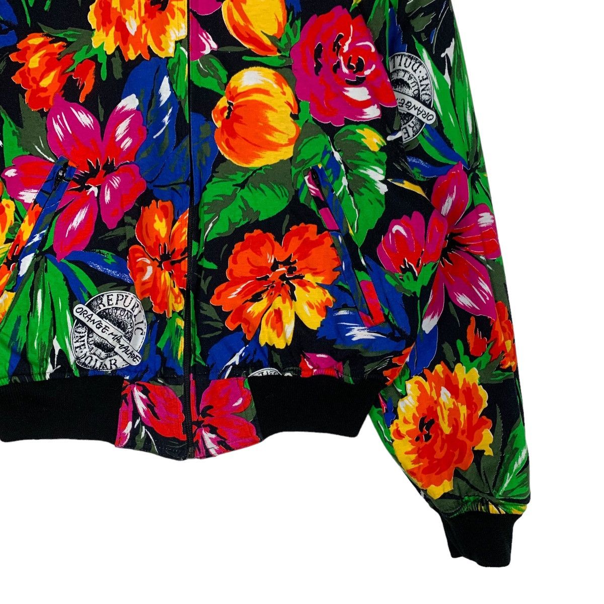 Vintage WORKS CLUB LOUNGE Florals Reversible Bomber Jacket #1137-C52 Size US S / EU 44-46 / 1 - 4 Thumbnail