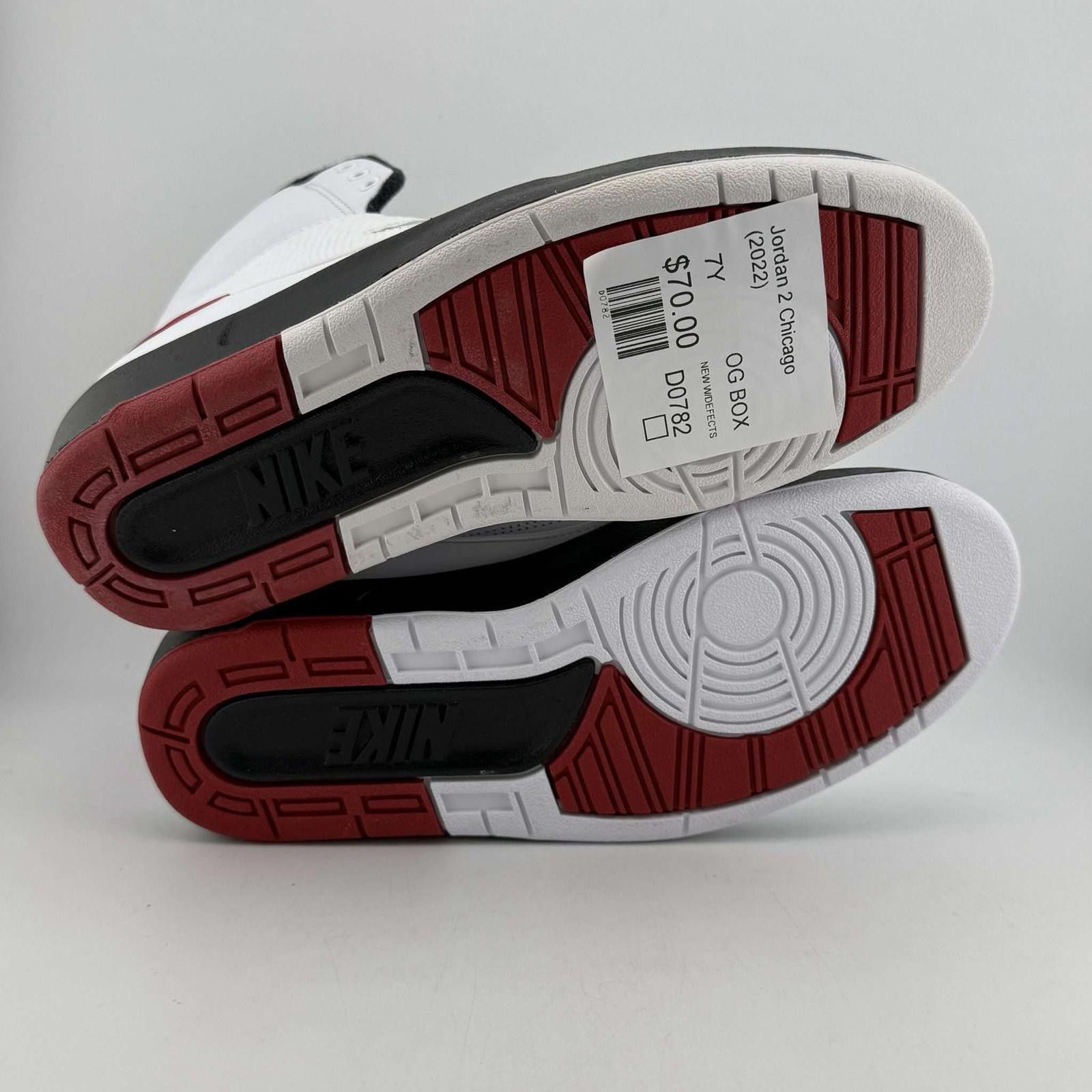 Nike Nike Air Jordan 2 Retro GS White/Varsity Red-Black 7Y Size US 7 / EU 40 - 5 Thumbnail