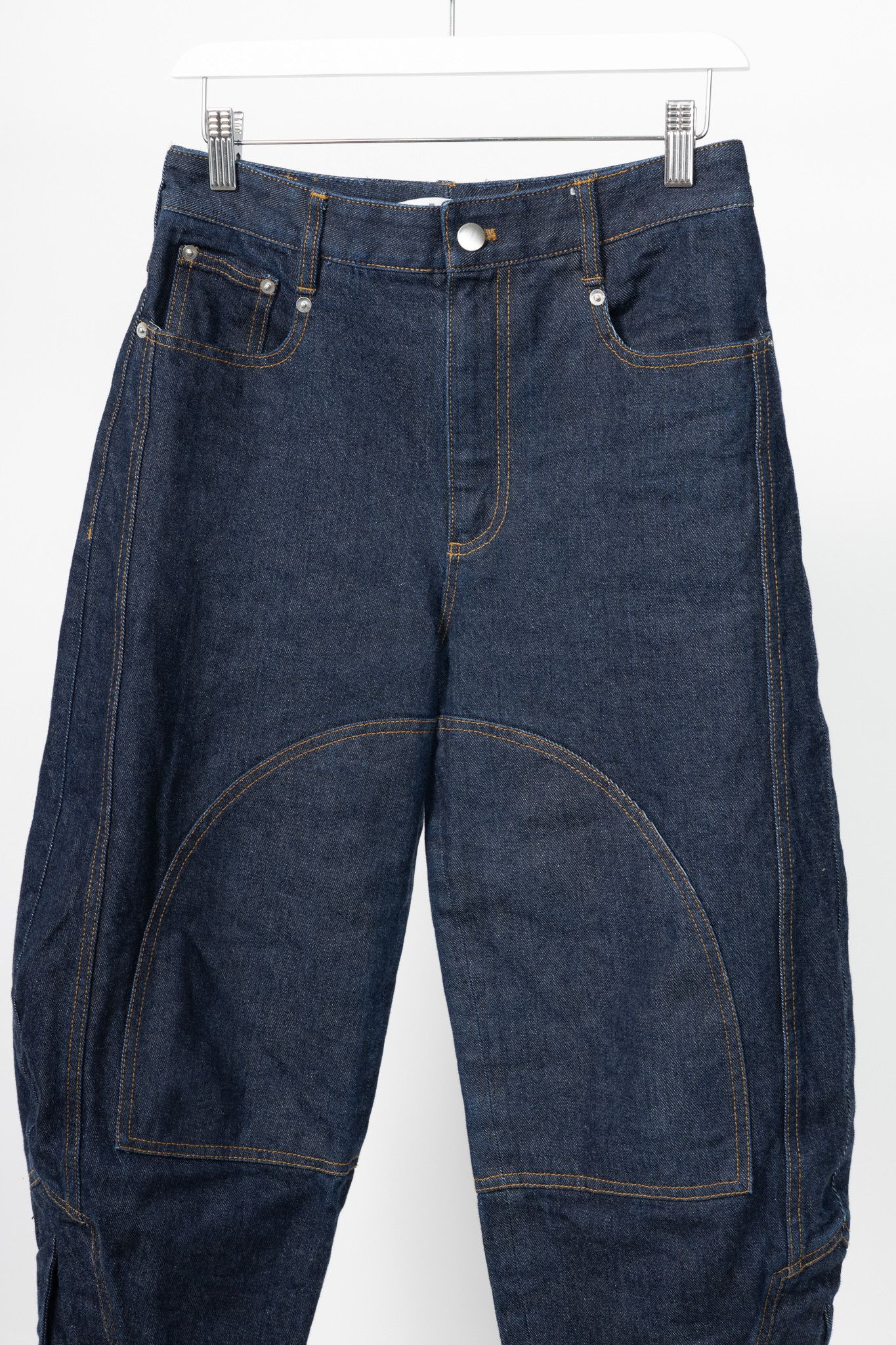 Tibi Tibi Earl Dark Denim Indigo Barrel Jeans Size 25" / US 0 / IT 36 - 3 Thumbnail