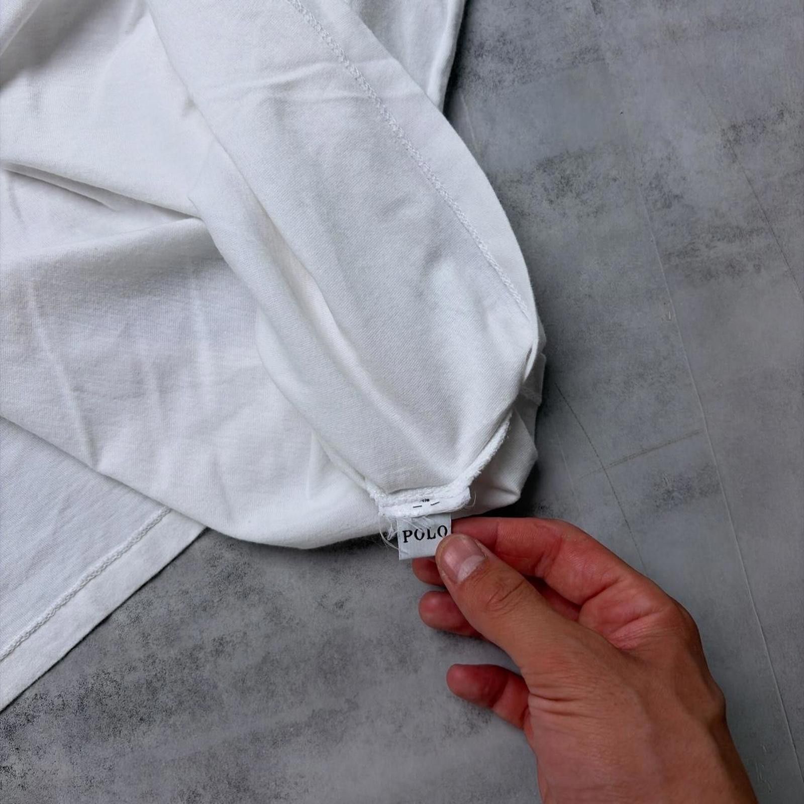 Polo Ralph Lauren Y2K White Polo Ralph Lauren USA Flag T-Shirt Size US XXL / EU 58 / 5 - 6 Thumbnail