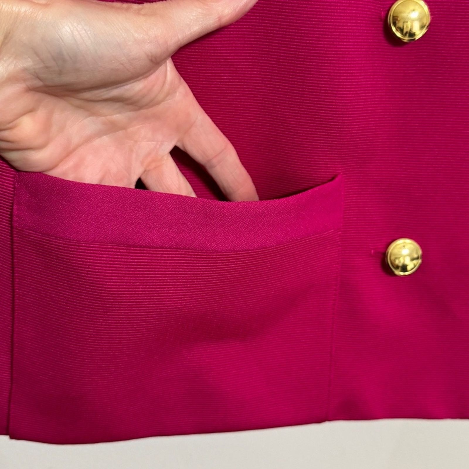 Other Vintage90s Double Breast Blazer Pockets Career Pink Size 14 Size XL / US 12-14 / IT 48-50 - 4 Thumbnail