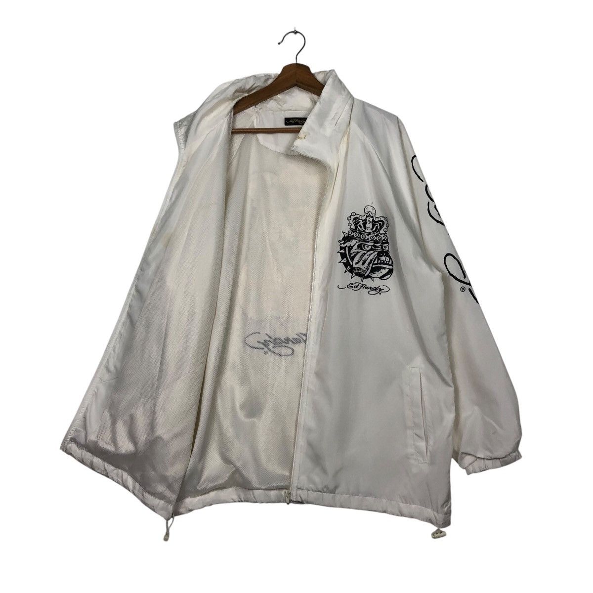 Japanese Brand 📌Vintage Zipper Jacket Ed Hardy Big Logo Design Embroidered Size US XL / EU 56 / 4 - 12 Thumbnail