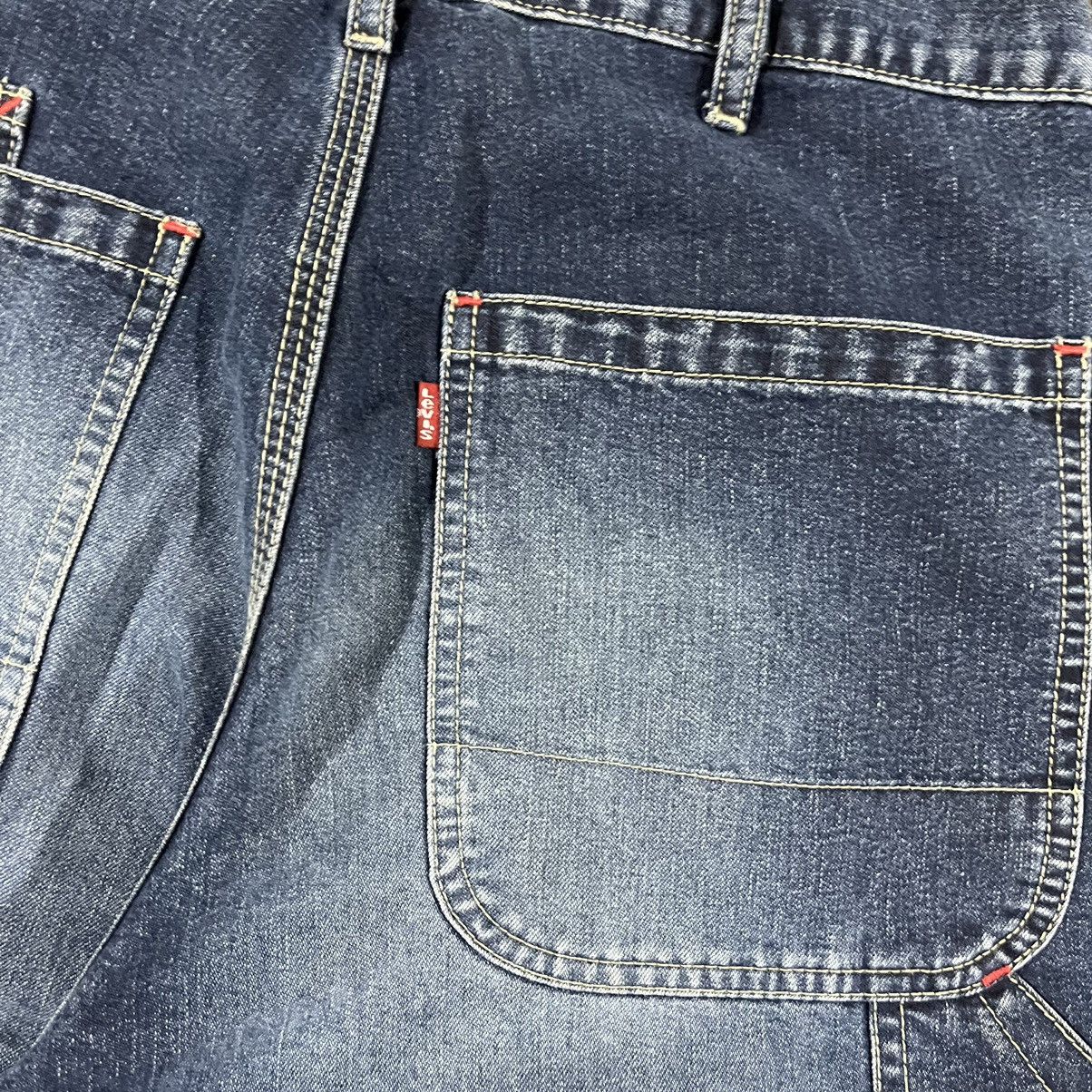 JNCO × Levi's × Vintage Crazy Vintage Y2K Levi's Baggy Carpenter Shorts Faded Grunge Size US 32 / EU 48 - 3 Thumbnail