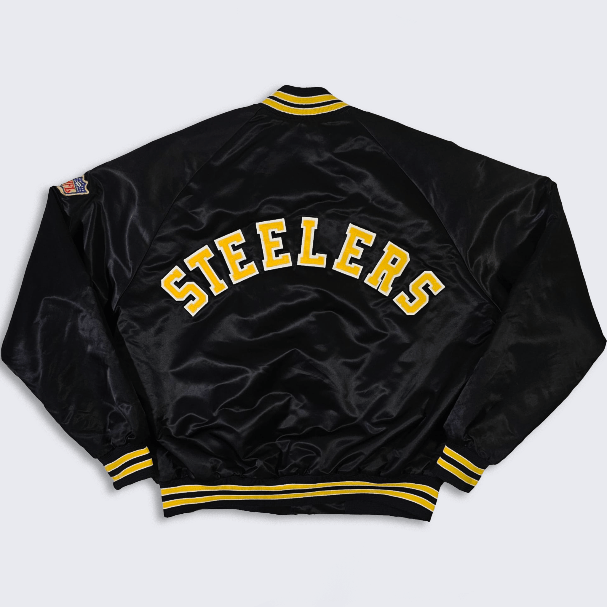 Pittsburgh Steelers Vintage 80s Chalk Line Bomber Jacket