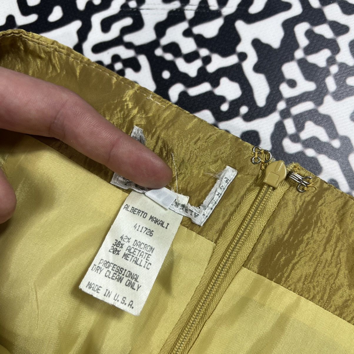 Vintage Vintage 90s Alberto Makali Luxury Retro USA Style Midi Skirt Size 27" / US 4 / IT 40 - 19 Thumbnail