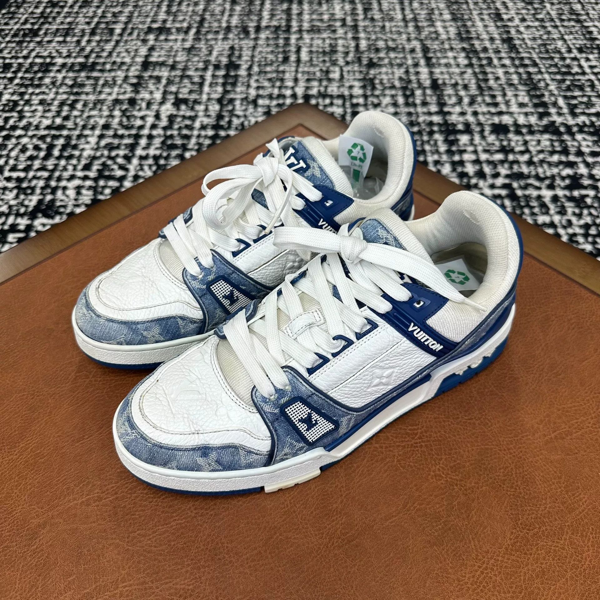 Louis Vuitton Louis Vuitton Training Denim Blue Lowtop Sneakers 8 Men Size US 8 / EU 41 - 1 Thumbnail