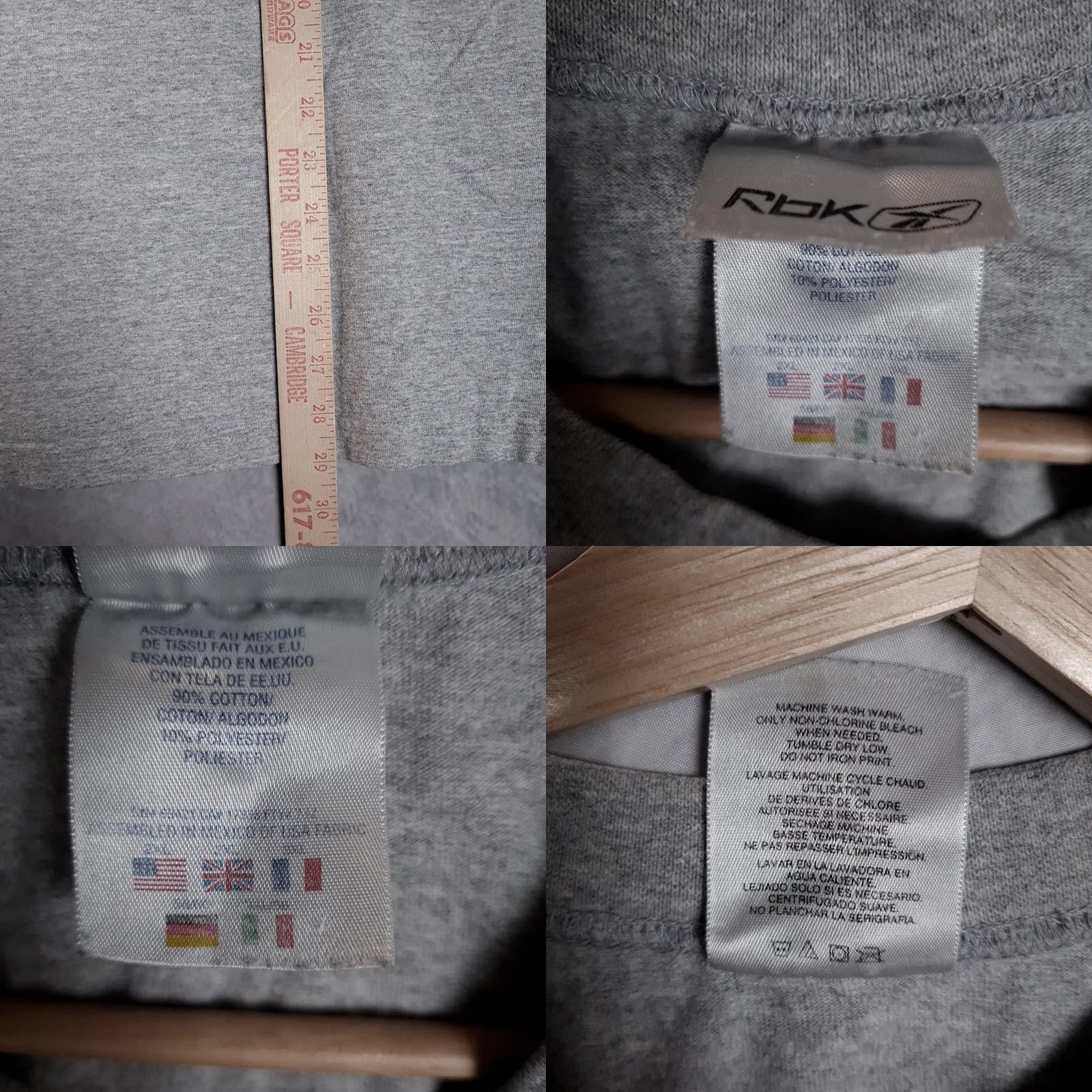 Reebok VINTAGE Reebok Shirt Mens 2XL Gray Sleeveless Muscle Tank Top Crew Neck Graphic Print RBK Back Neck 90% Cotton 10% Polyester Size US XXL / EU 58 / 5 - 10 Thumbnail