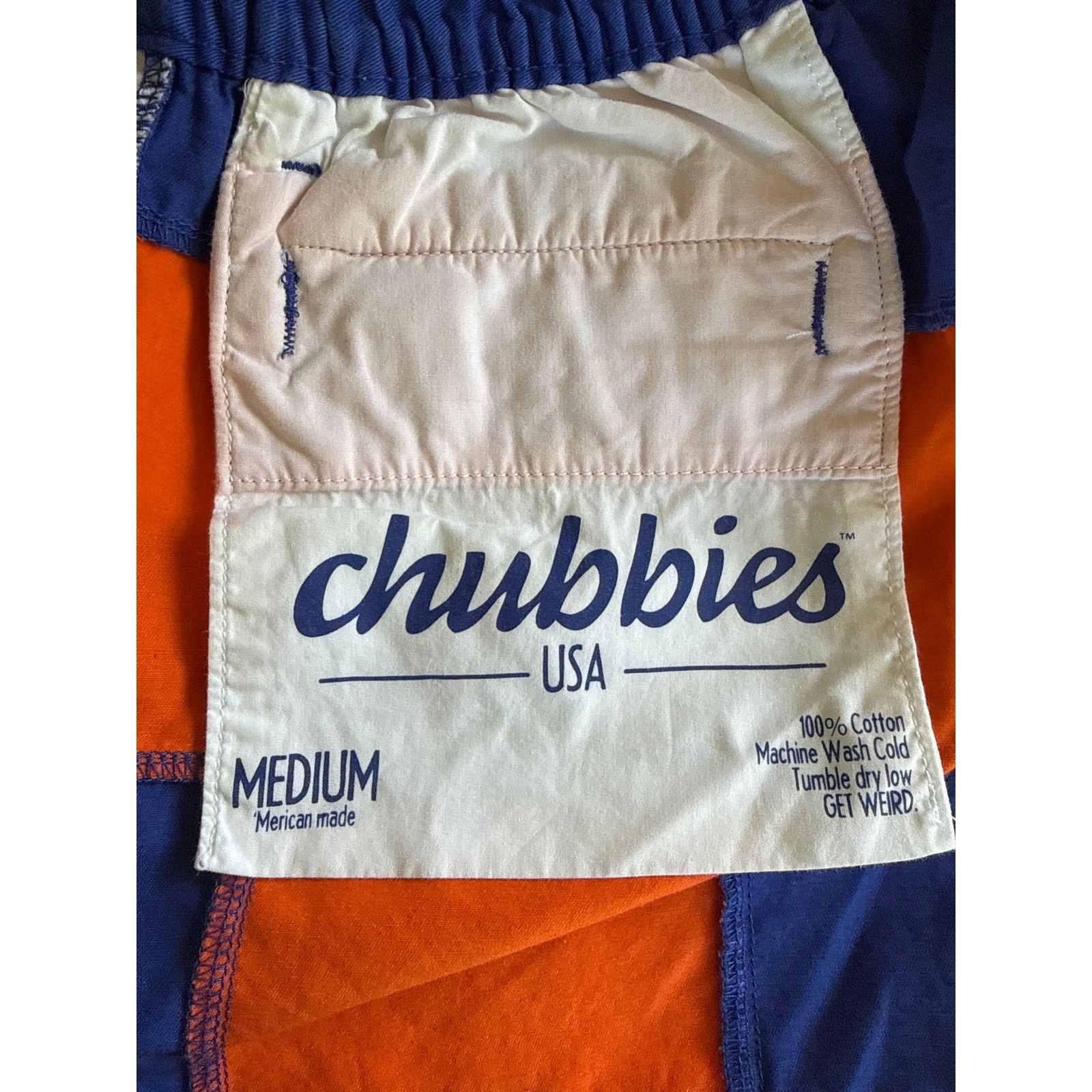 Chubbies Chubbies Checkerboard Cotton Shorts in Blue and Orange Size US 31 - 5 Thumbnail