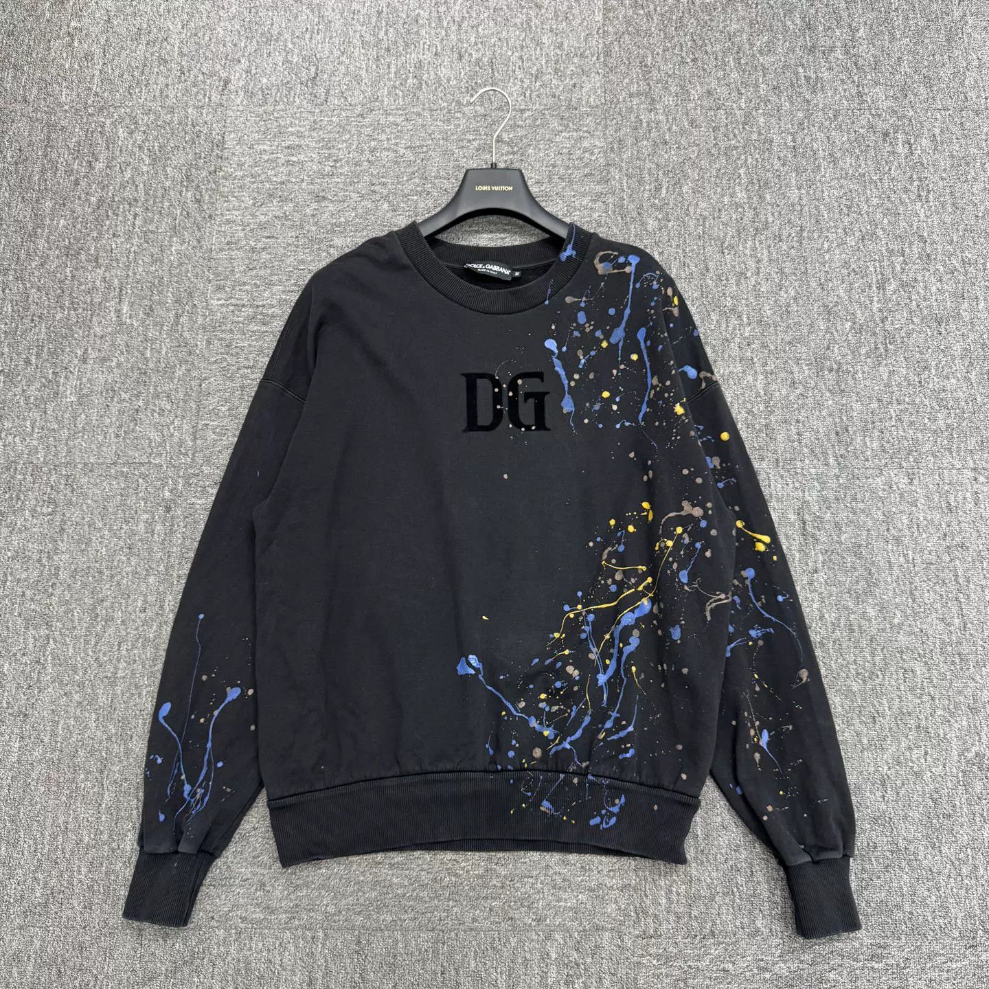 Dolce & Gabbana DG Flocked Letter Splatter Sweatshirt Size US M / EU 48-50 / 2 - 1 Thumbnail
