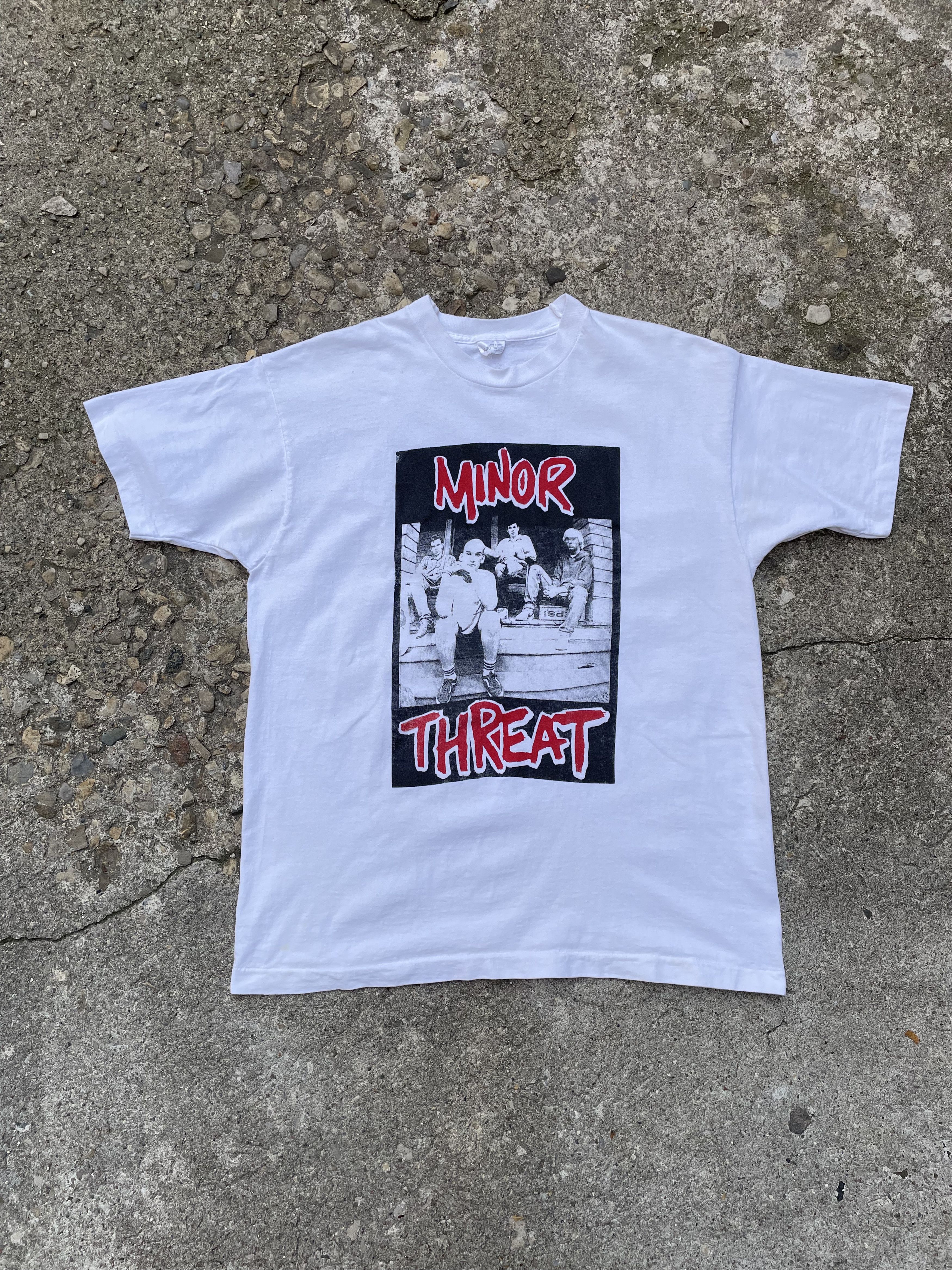 Band Tees × Vintage VTG 1990's Minor Threat Parking Lot Bootleg Band T-Shirt Size US XL / EU 56 / 4 - 1 Thumbnail
