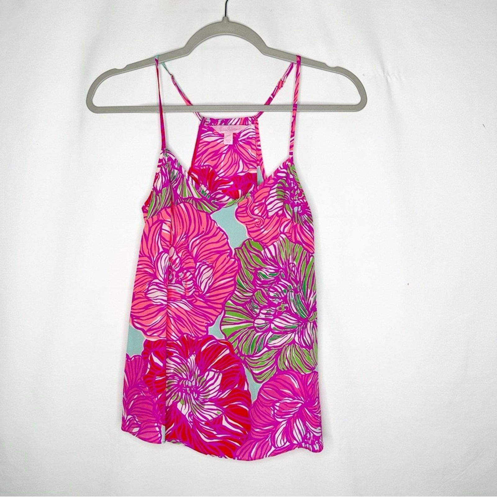 Lilly Pulitzer LILLY PULITZER Racer Back Silk Tan Top in Size XXS Size XXS / US 00 / IT 34 - 1 Thumbnail