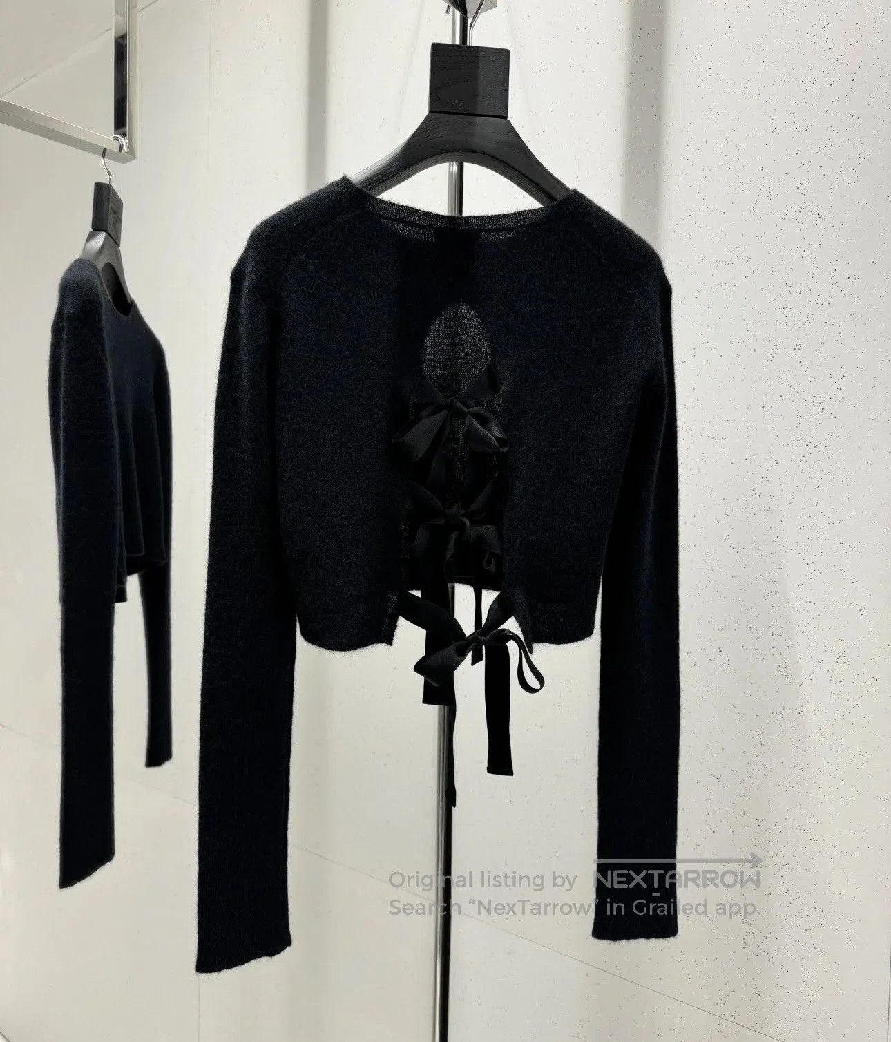 Saint Laurent Paris Saint Laurent YSL Black Cashmere Cropped Top. Size M / US 6-8 / IT 42-44 - 5 Thumbnail