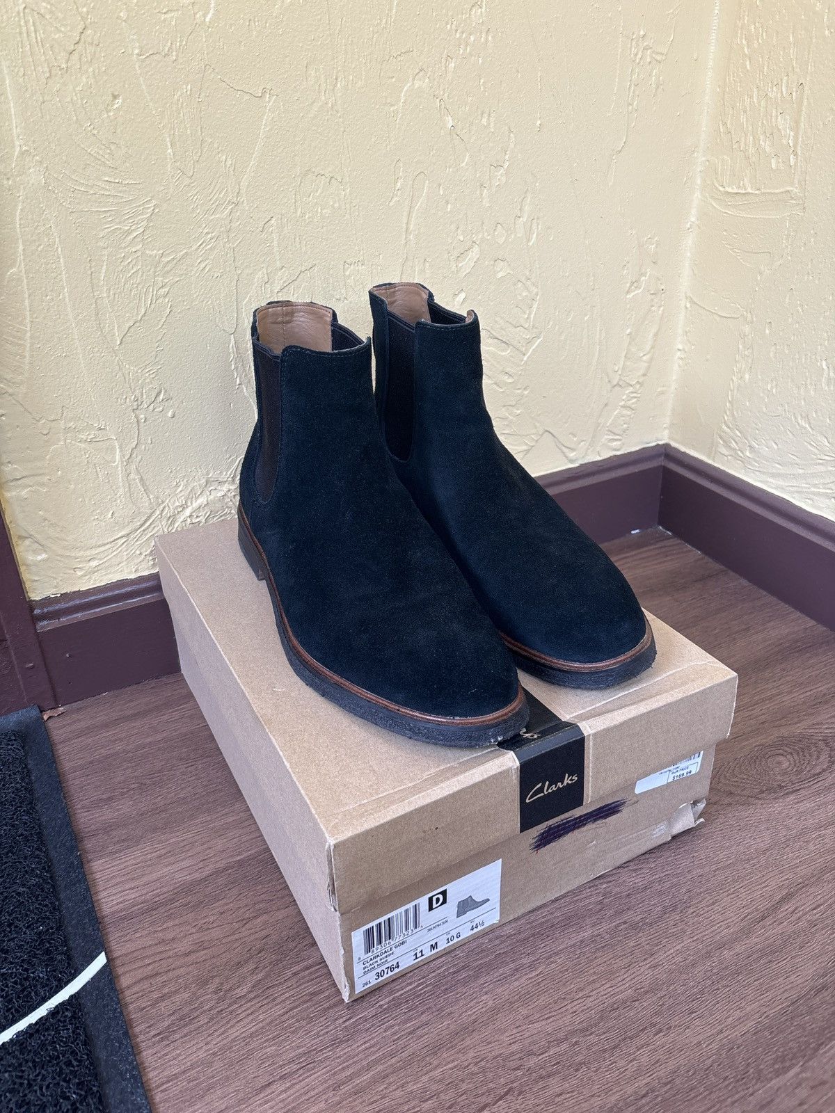 Clarks Clark s Clarkdale Gobi Black Suede Grailed