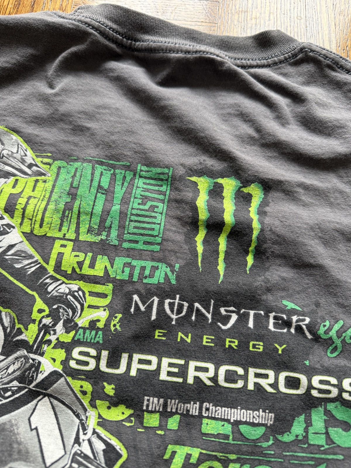 Vintage Vintage Y2K Monster Energy Motocross Graphic Tee Size US XXL / EU 58 / 5 - 6 Thumbnail
