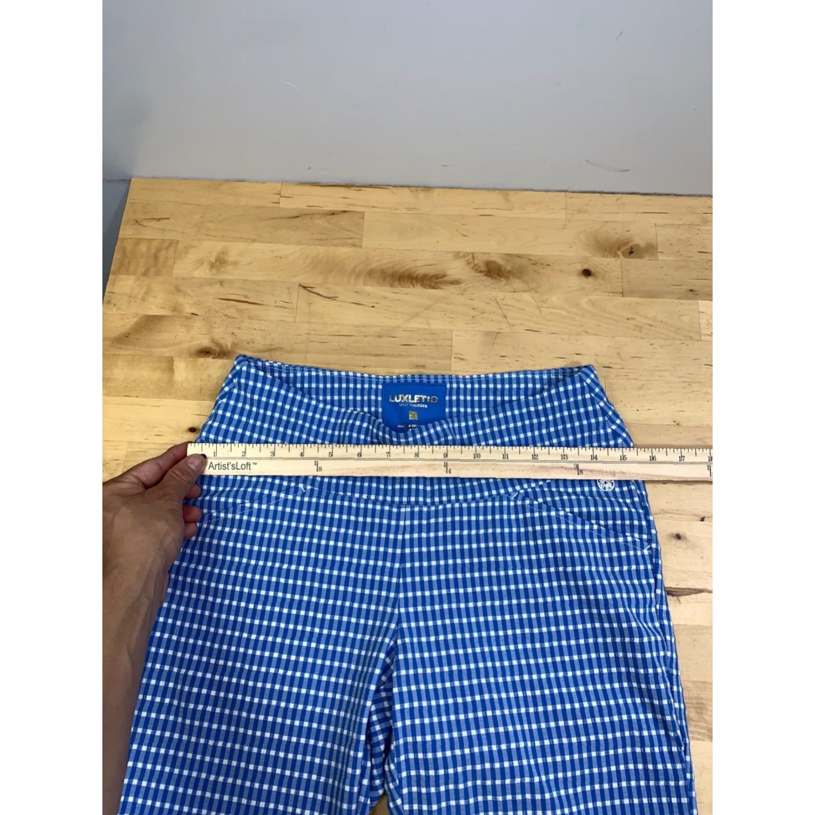 Lilly Pulitzer Lilly Pulitzer Luxletic Pants Women 4 Blue Check Pullon Ankle Casual Blue 4 Womens Pants Ankle Casual Lilly Pulitzer Luxletic Ladies Pants 90s? Size 27" / US 4 / IT 40 - 3 Thumbnail