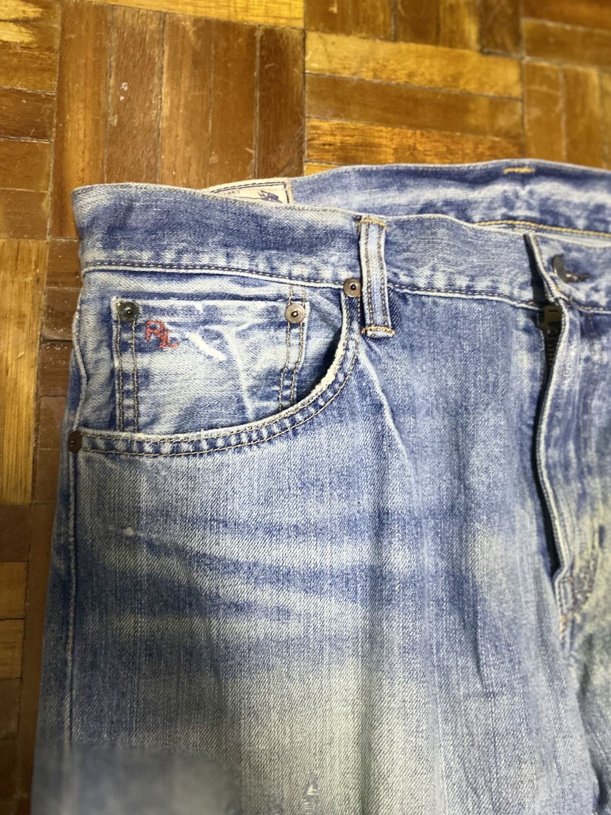 Polo Ralph Lauren × Vintage Vintage Denim Polo Ralph Lauren 90s distressed Size US 37 - 7 Thumbnail