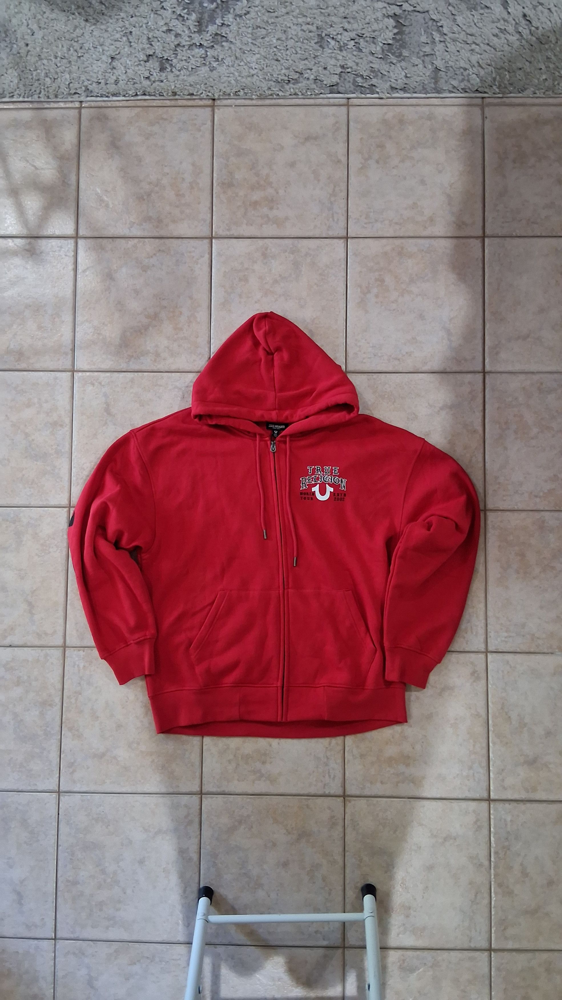 True Religion True Religion Red Zip Up Hoodie Size US L / EU 52-54 / 3 - 3 Thumbnail