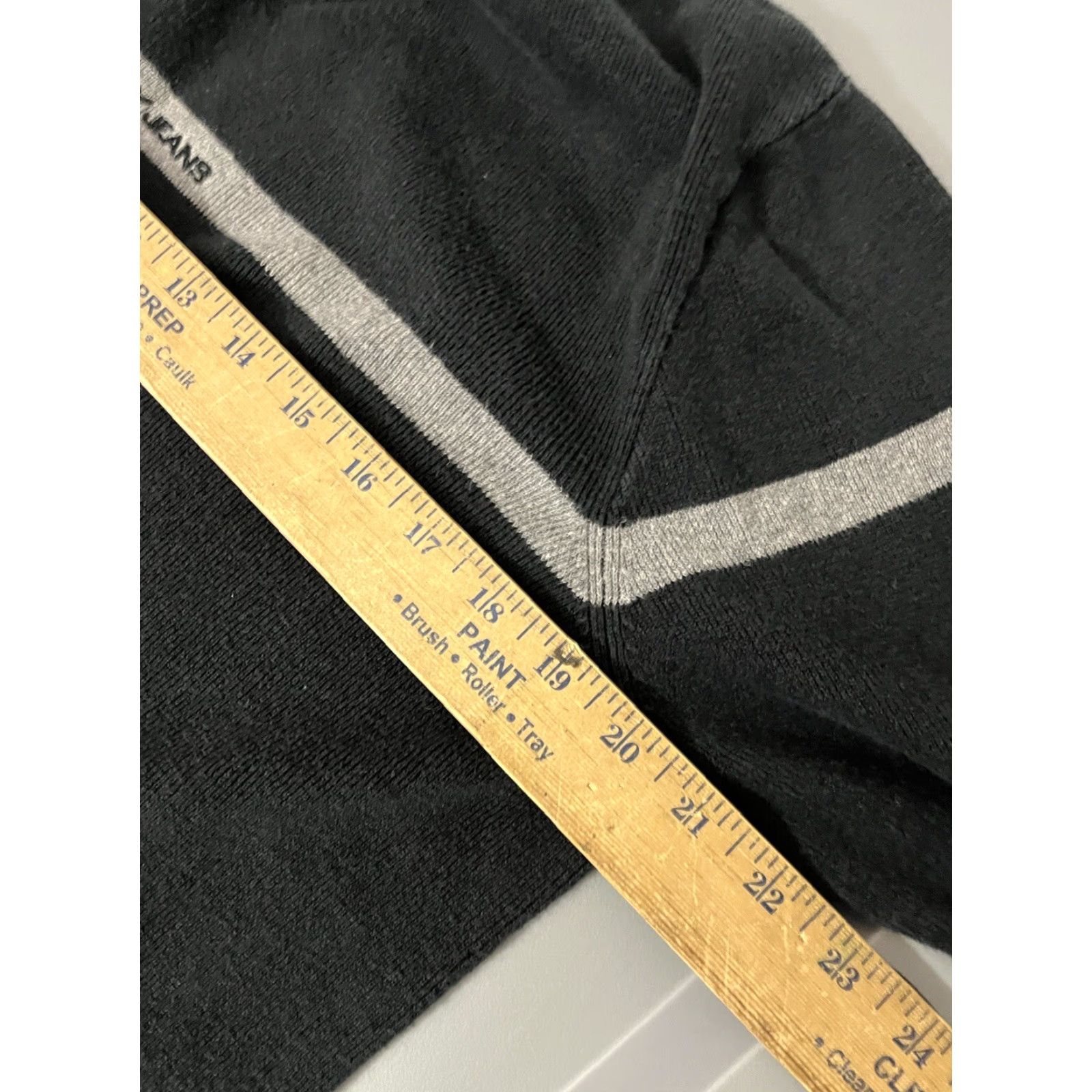 Vintage Dkny Jeans Sweater Large Cotton Black Striped V Neck Long Sleeve Mens Size US L / EU 52-54 / 3 - 5 Thumbnail
