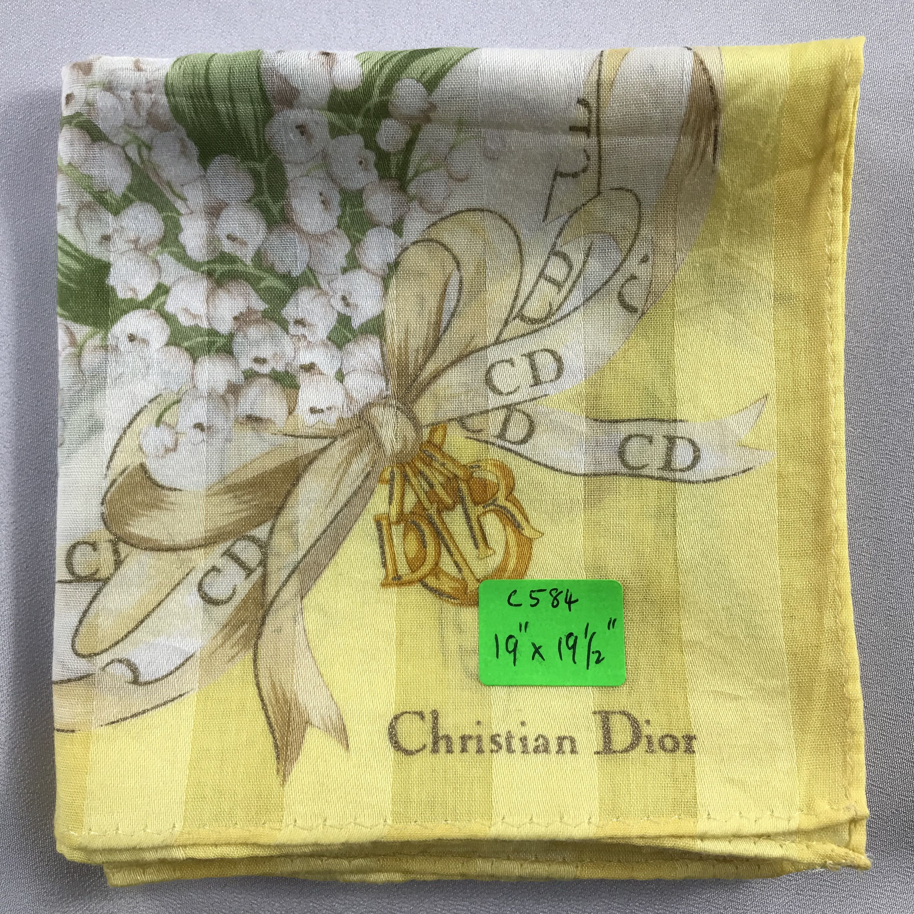 Vintage ChRIStian DioR Handkerchief / Bandana / Neckerchief C584 Size ONE SIZE - 7 Thumbnail